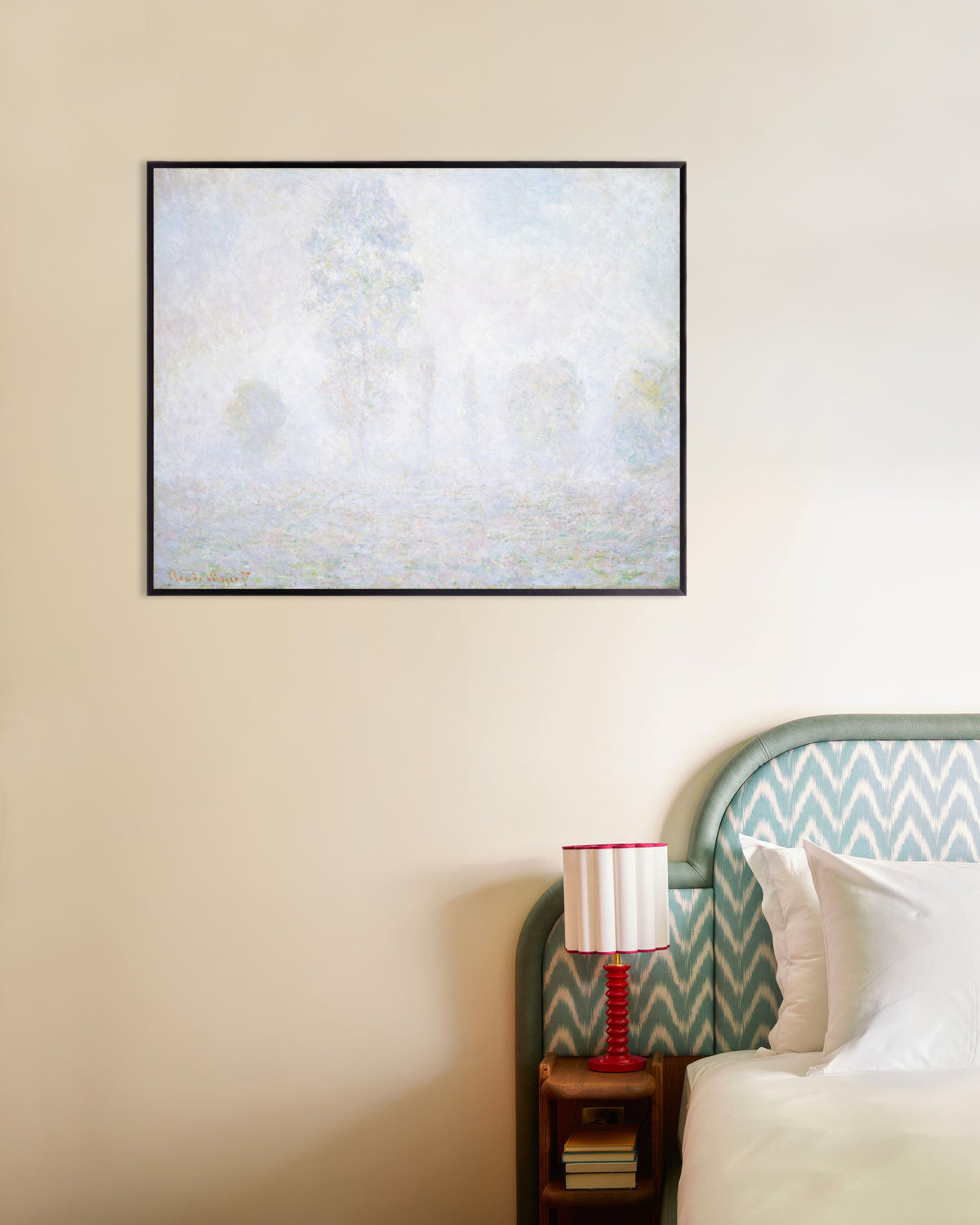 Plakat Morgendis (1888) af Claude Monet med metalramme