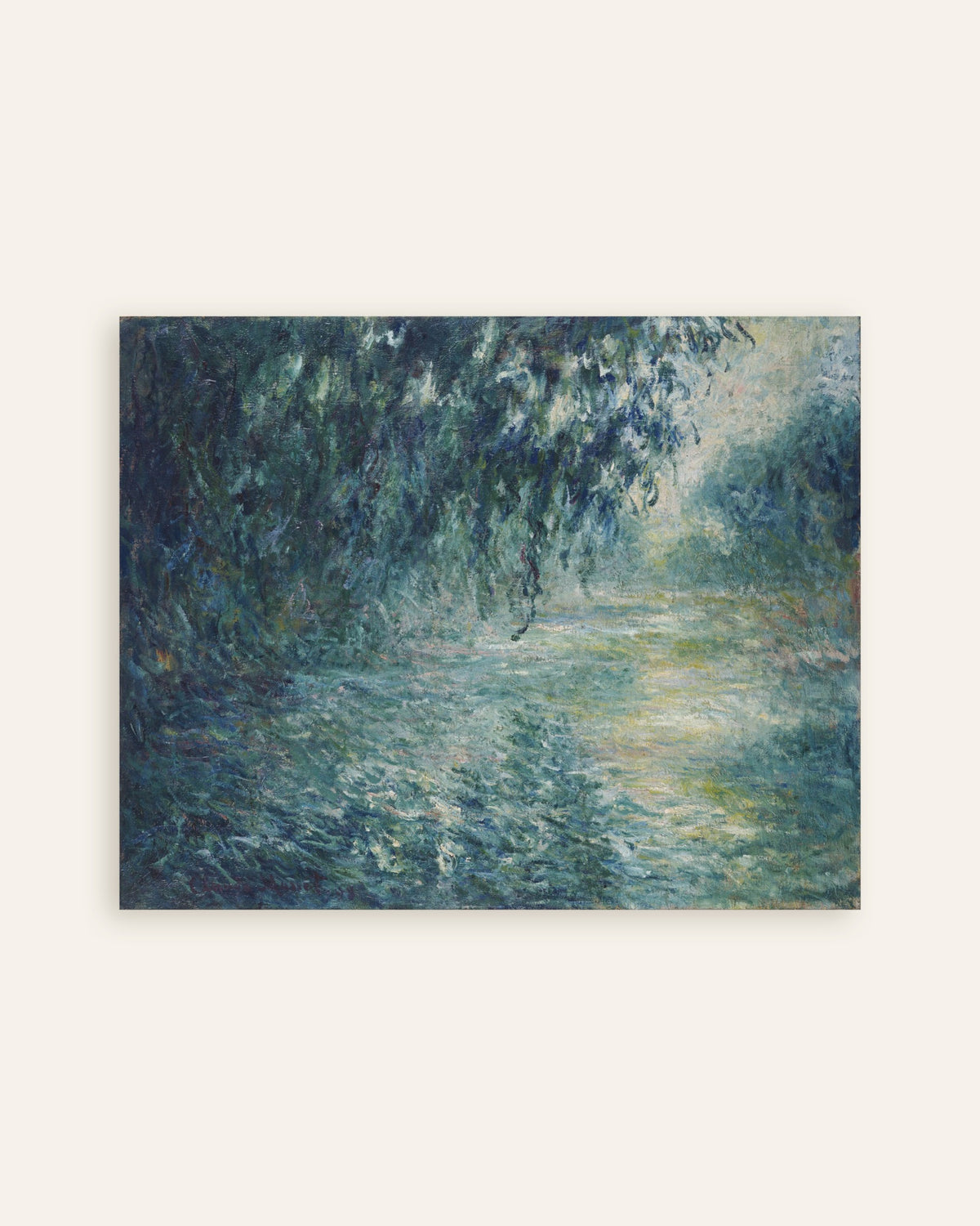 Plakat Morgen på Seinen (1898) af Claude Monet, miniature