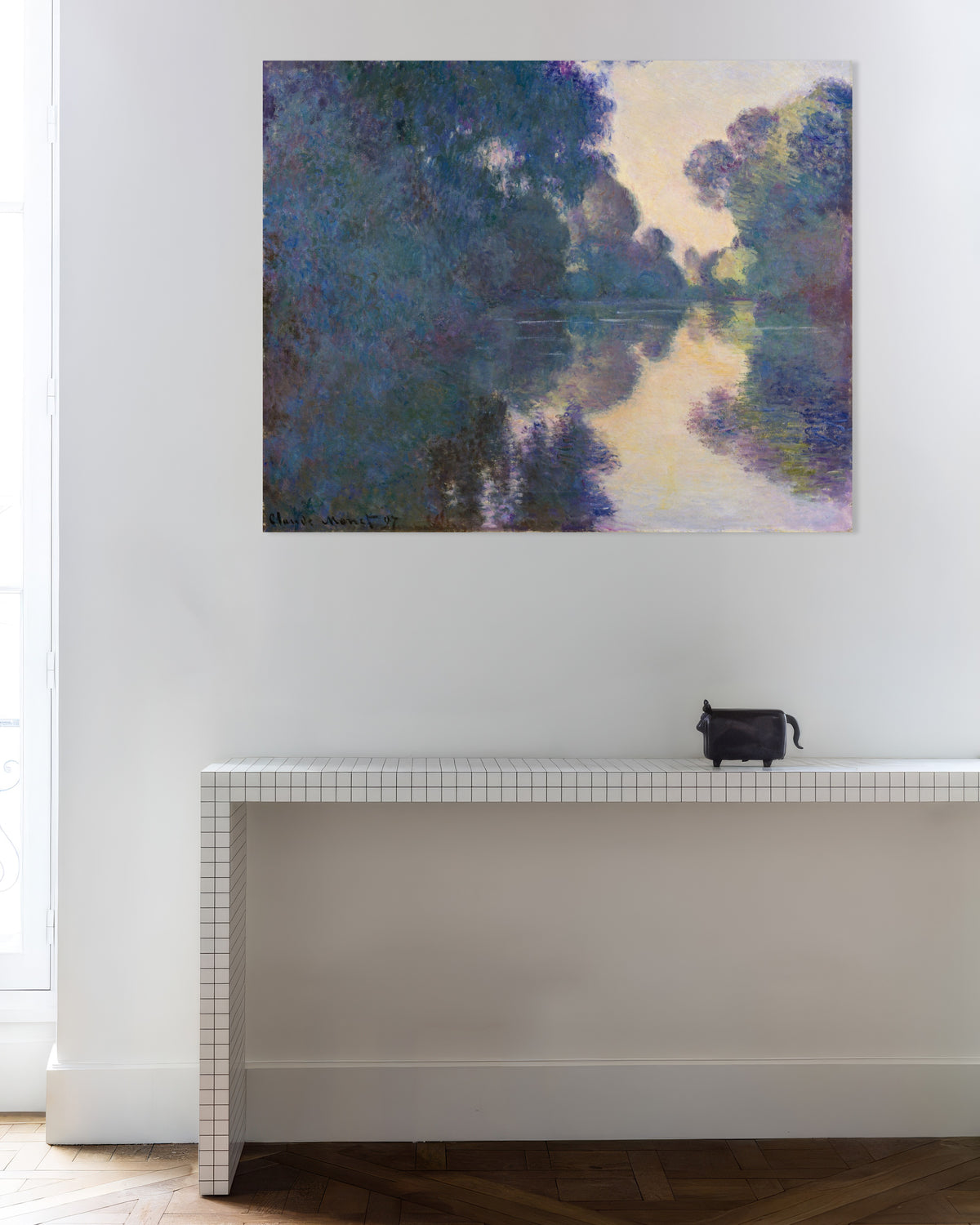 Plakat Morgen på Seinen nær Giverny (1897) af Claude Monet