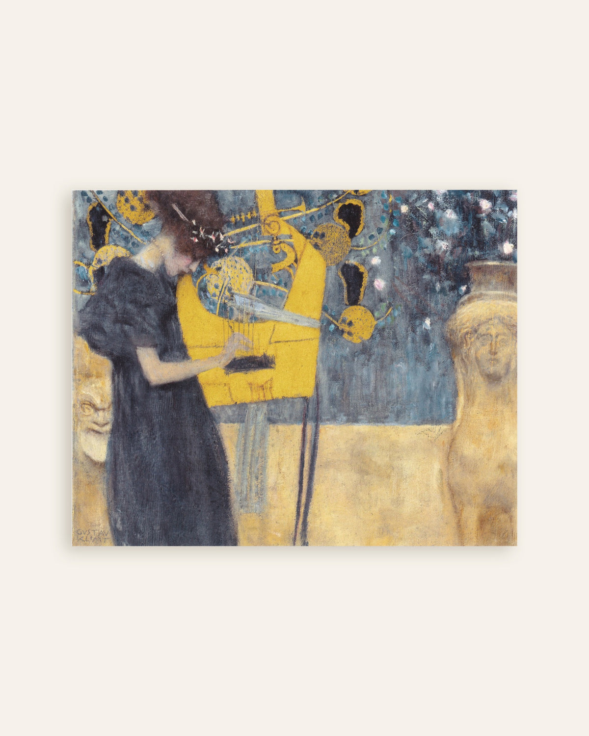 Plakat Musikken I (1895) af Gustav Klimt, miniature