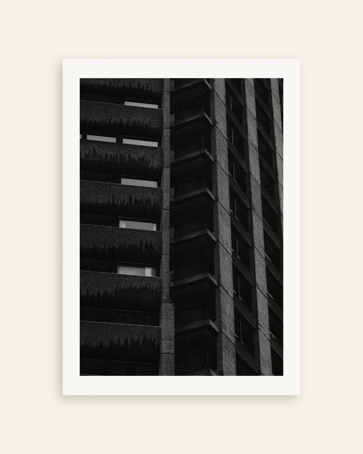Plakat »Natlig facade med hængende planter«, miniature