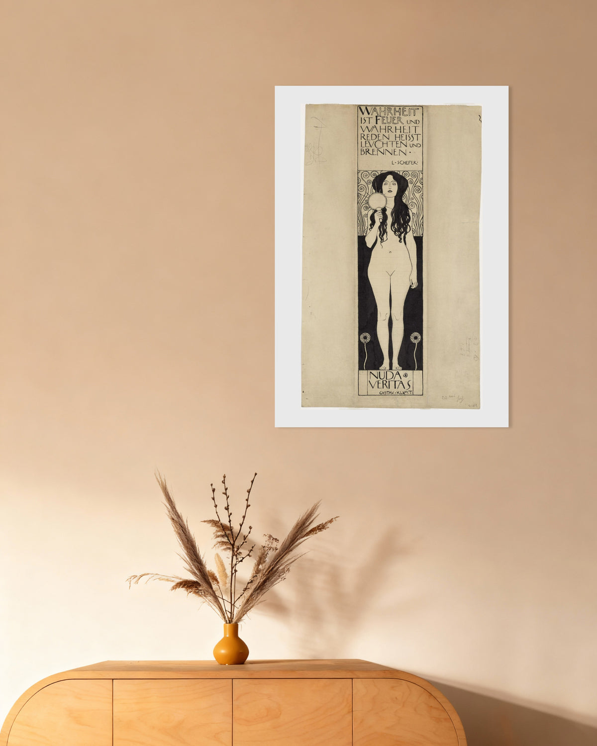 Plakat Nuda Veritas (1898) af Gustav Klimt