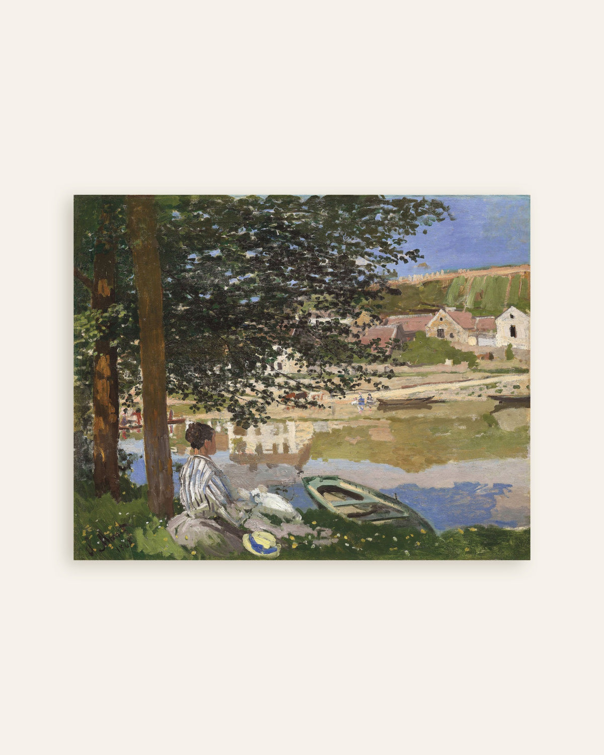 Plakat Ved Seinens bred, Bennecourt (1868) af Claude Monet, miniature