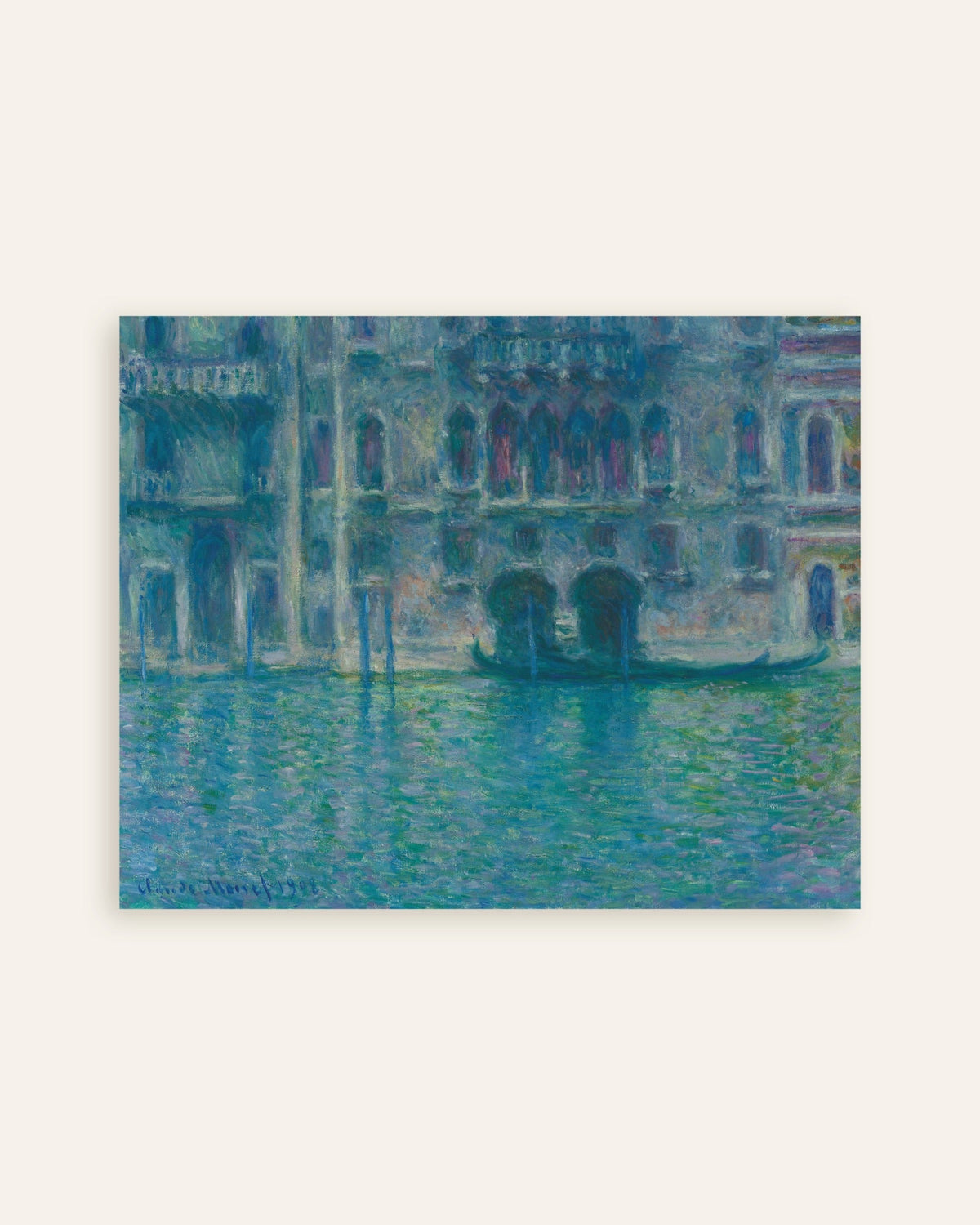 Plakat Palazzo da Mula, Venedig (1908) af Claude Monet, miniature