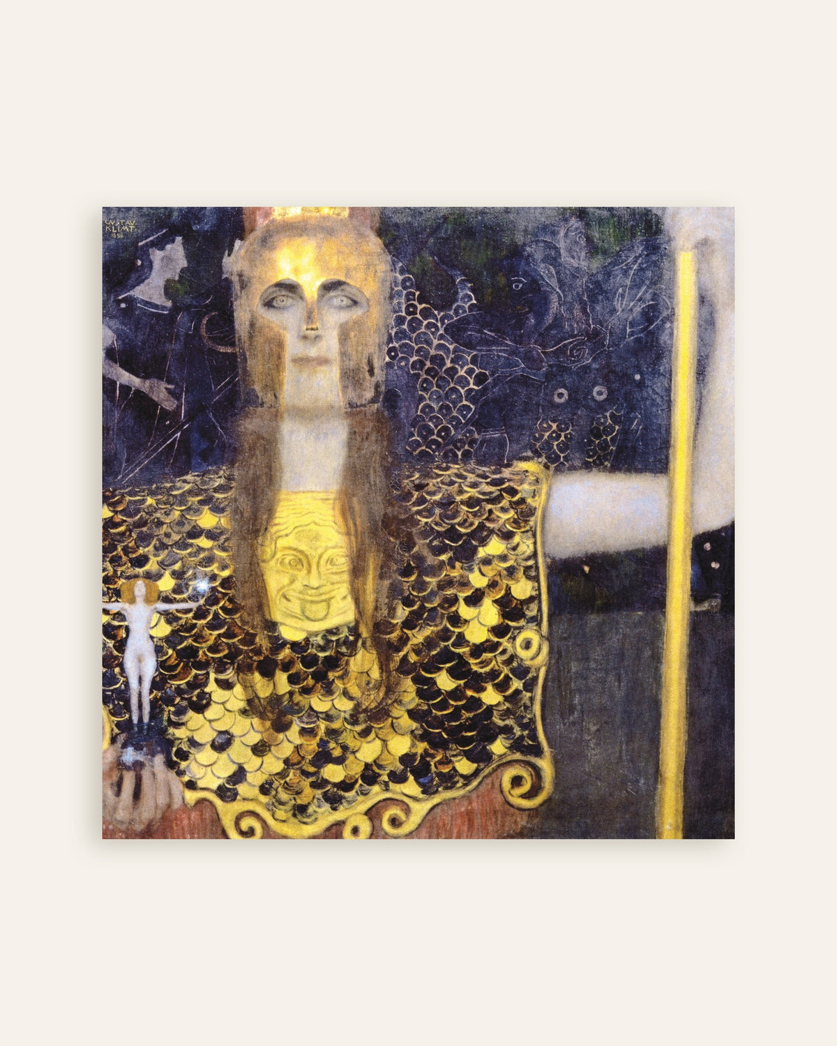 Pallas Athene (1898) af Gustav Klimt, poster i miniature