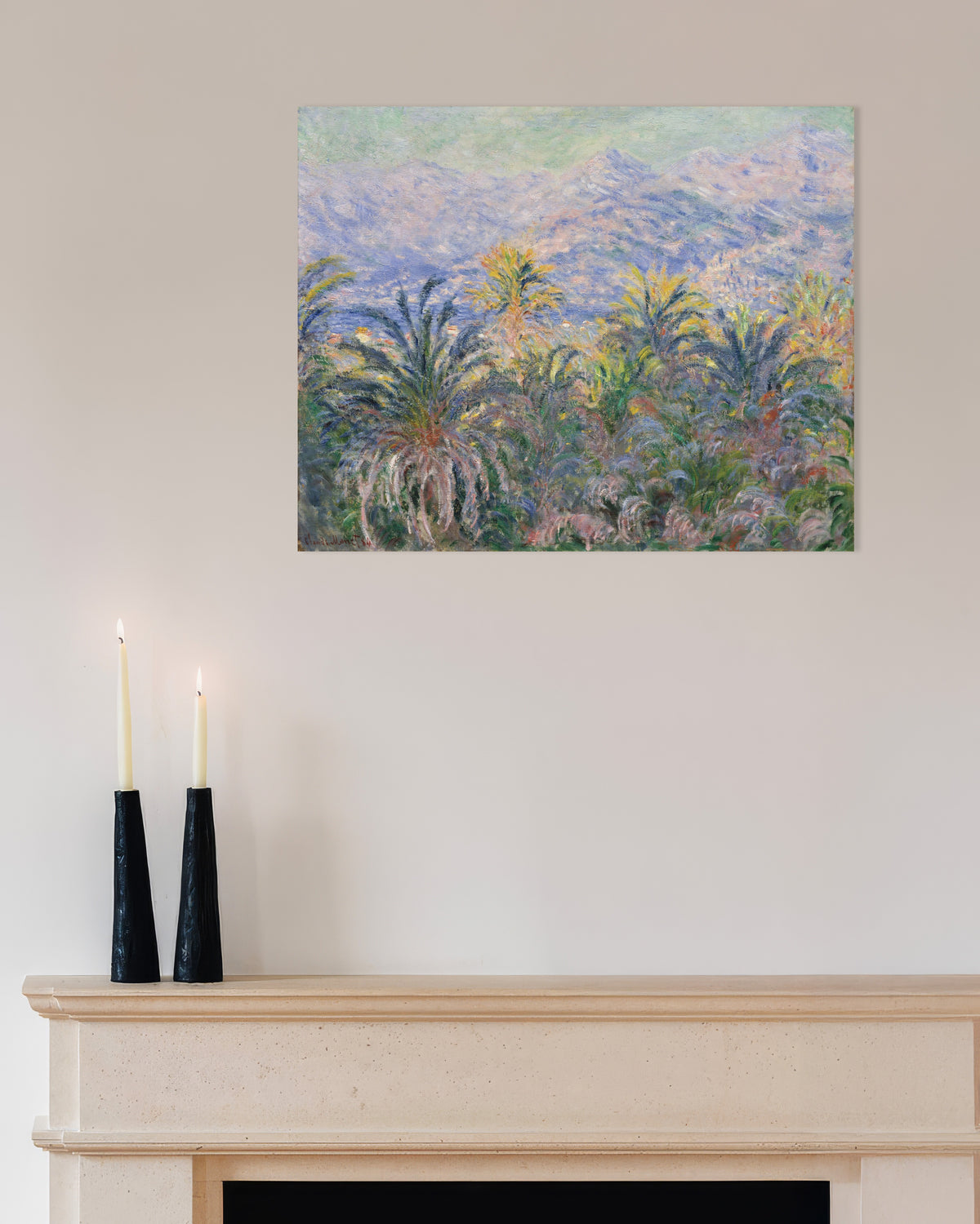 Plakat Palmer i Bordighera (1884) af Claude Monet
