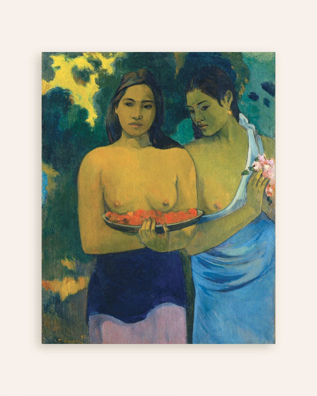 Poster of Paul Gauguin, Two Tahitian Women - Art Print, thumbnail