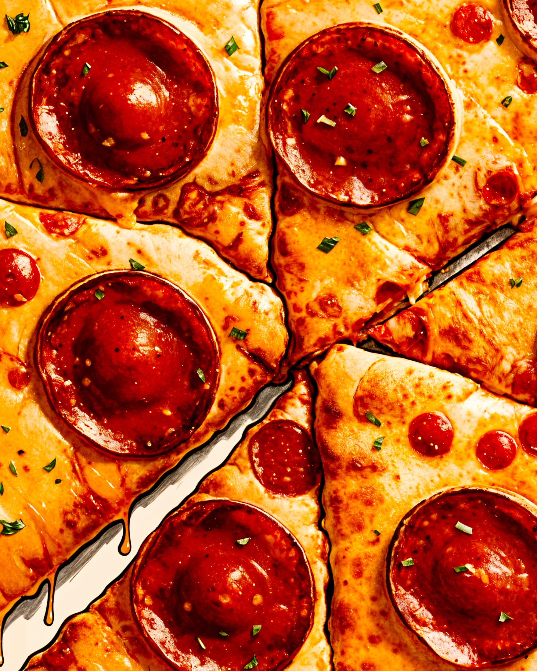 Pepperoni-pizza 02 - Plakat