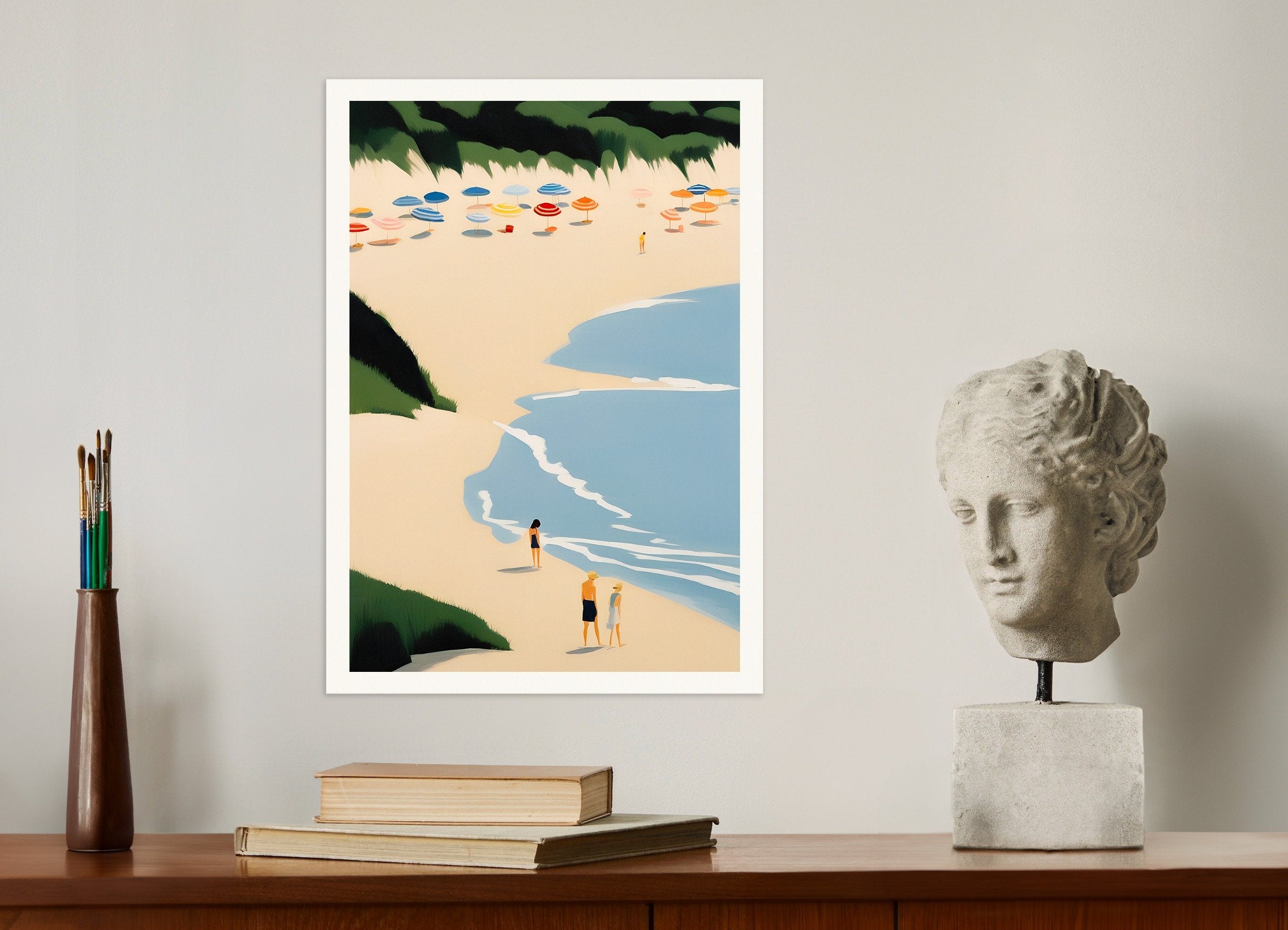 Poster of Pleasures and Days - Summer Beach Paradise Art Print