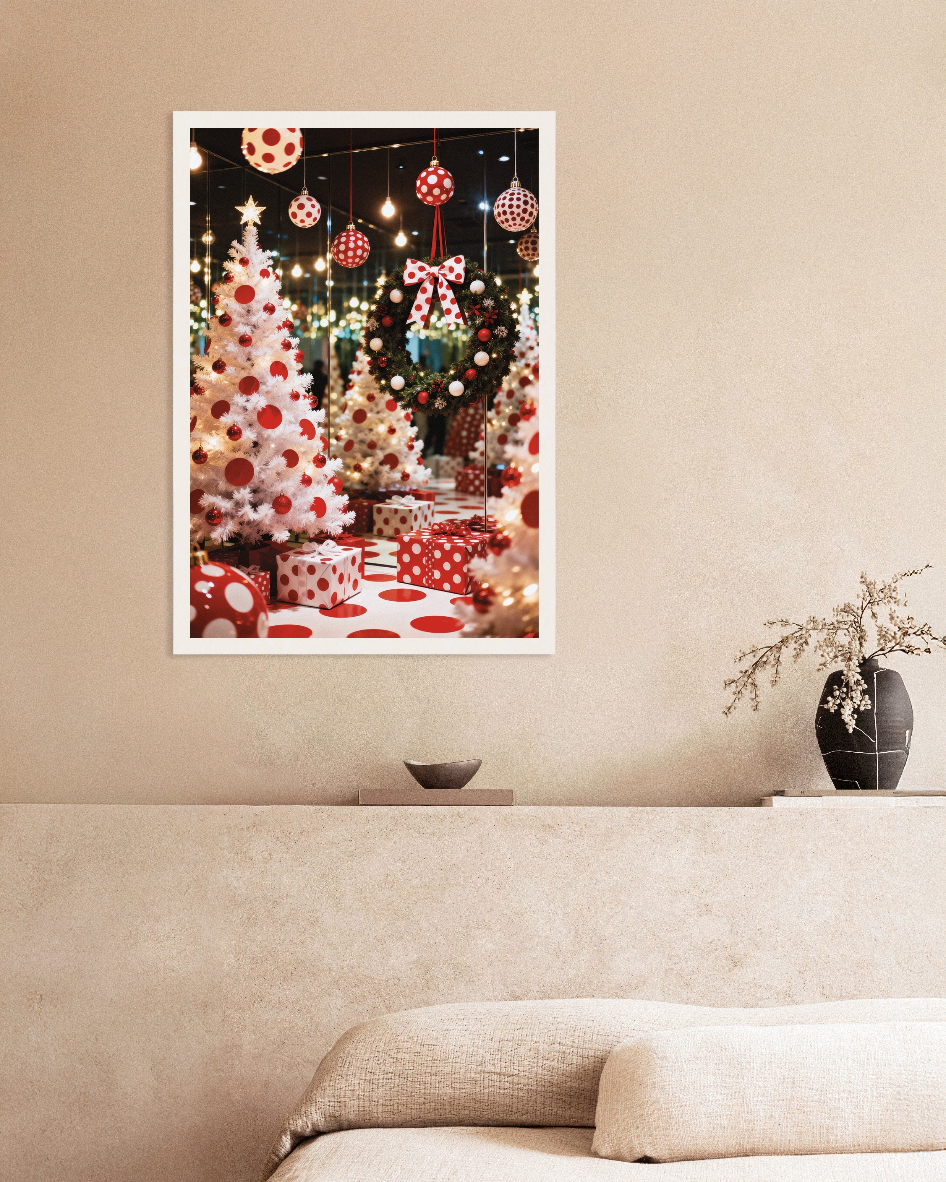 Poster of Polka dot Christmas room poster