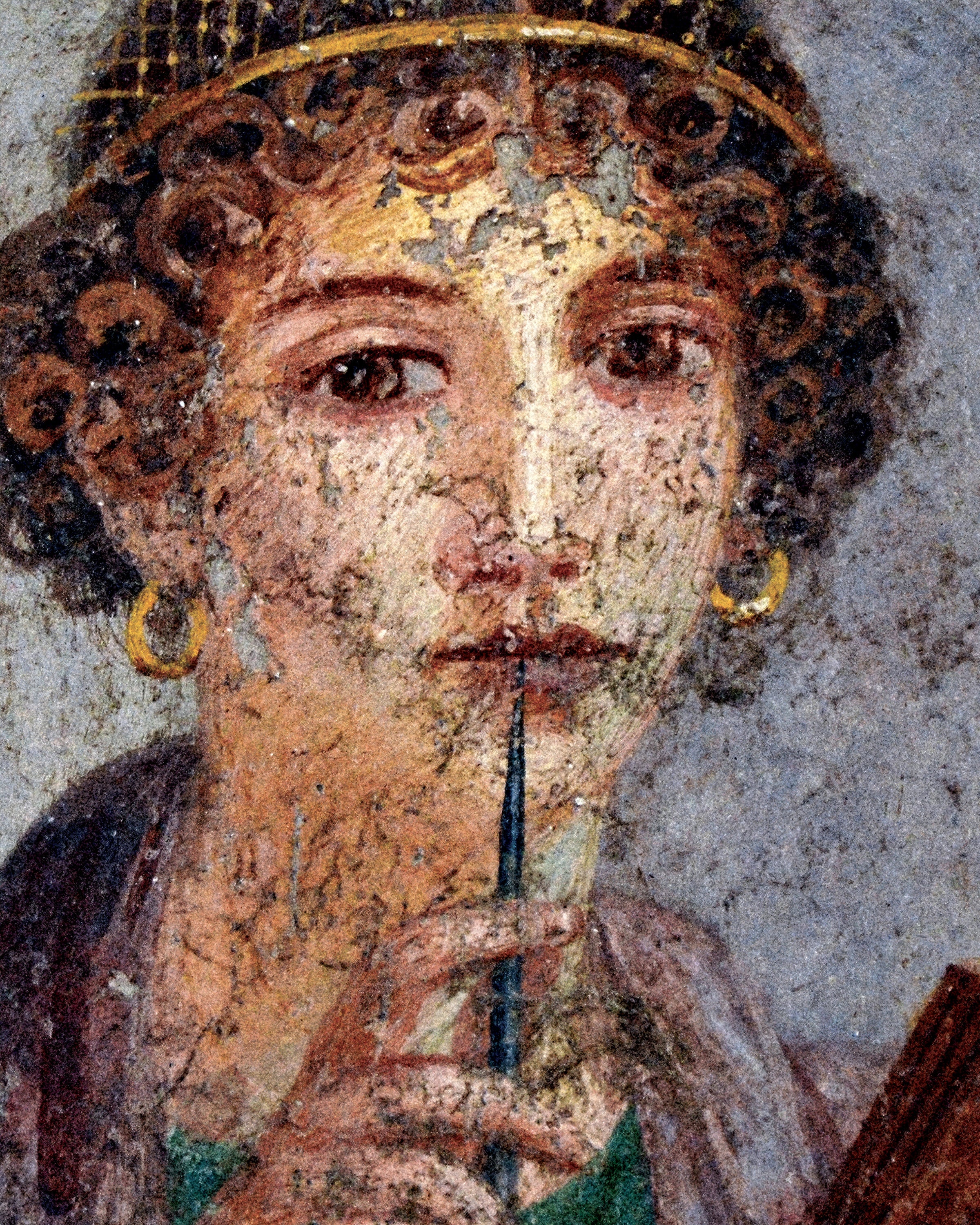 Sappho fresko poster fra Pompeji