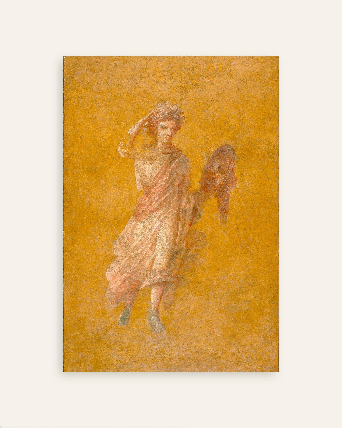 Plakat med freskofragmentet af musen Melpomene fra Pompeji