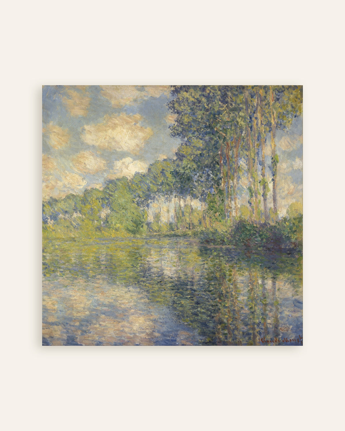 Plakat Popler ved Epte (1891) af Claude Monet, miniature