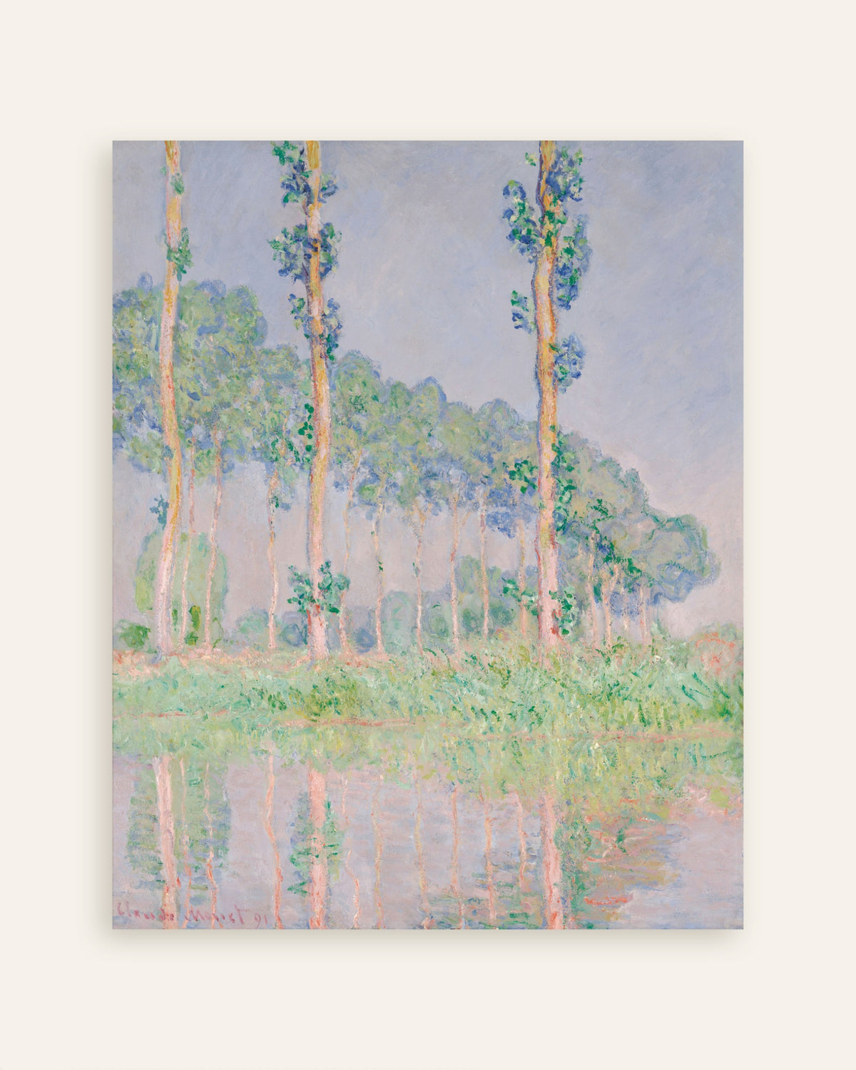 Plakat Popler, rosa virkning (1891) af Claude Monet, miniature
