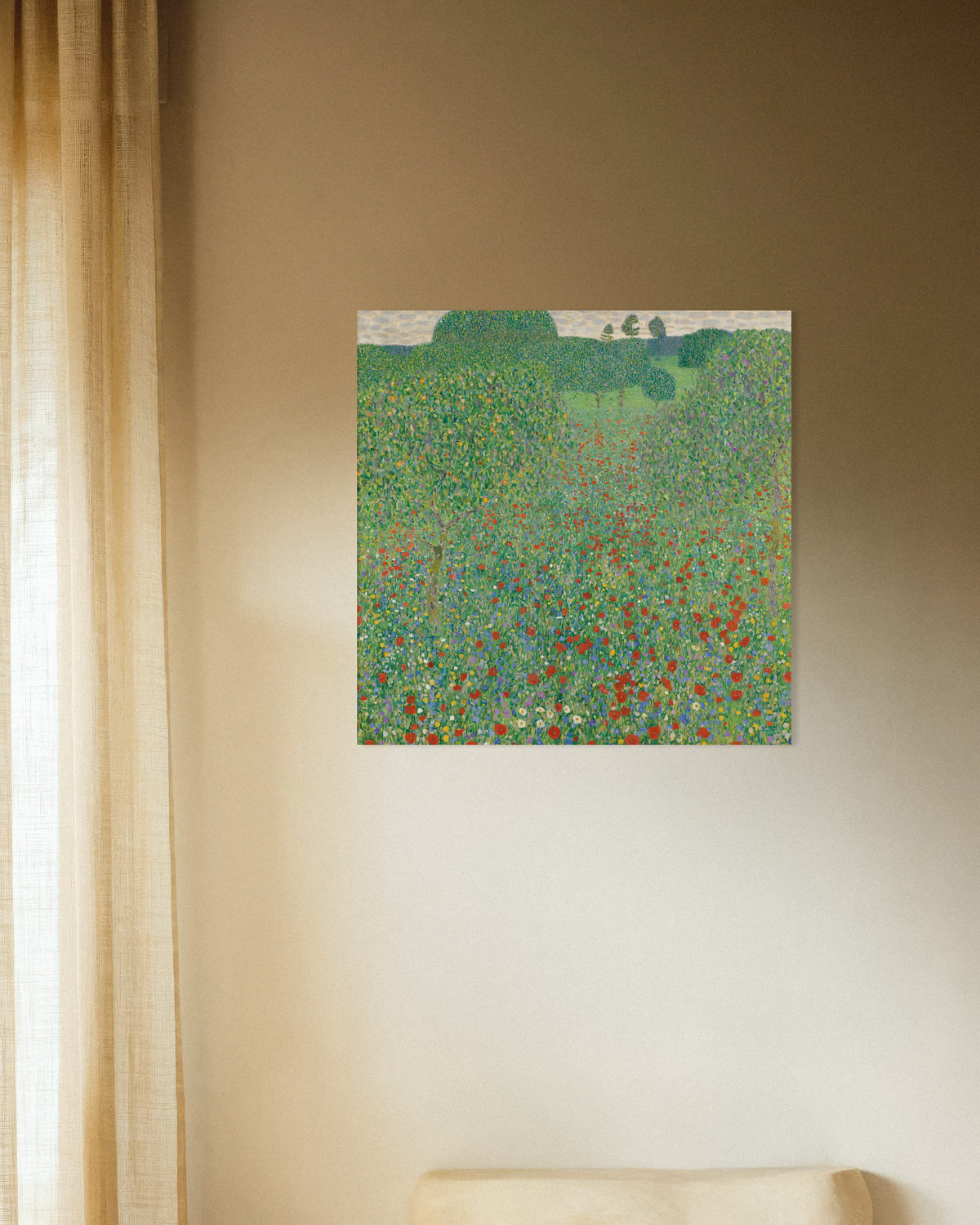 Plakat Valmuemark (1907) af Gustav Klimt