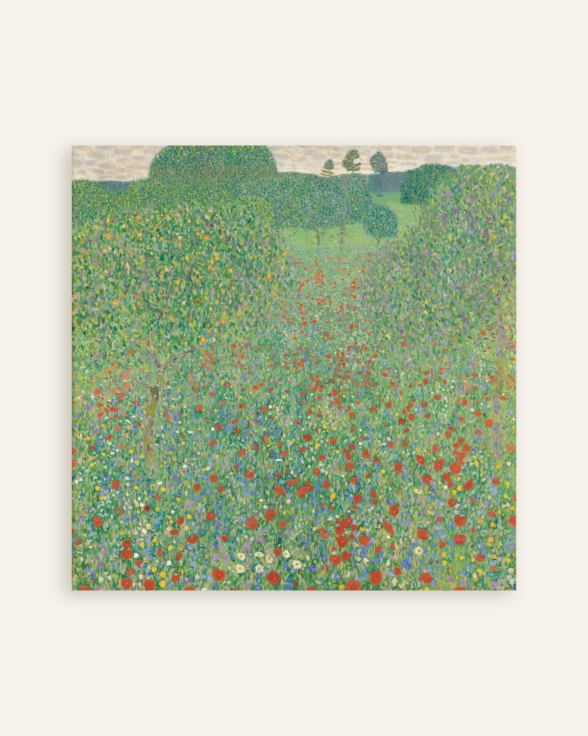 Plakat Valmuemark (1907) af Gustav Klimt, miniature
