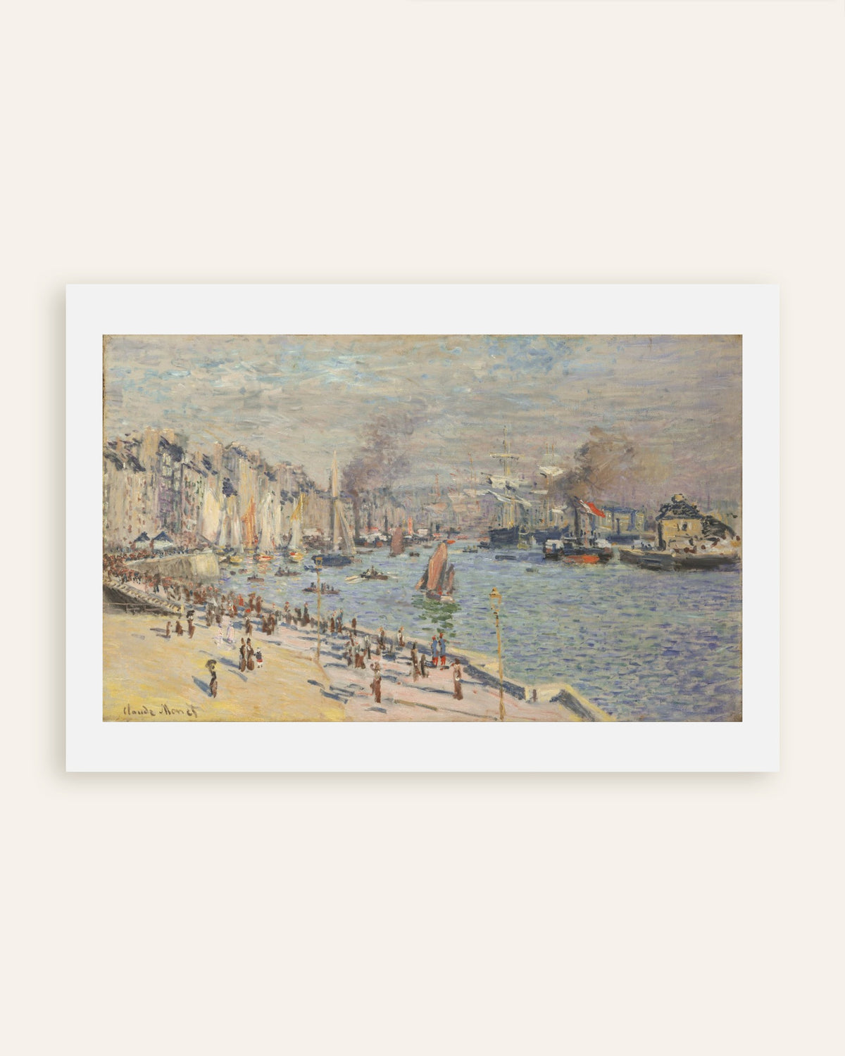 Plakat Havnen i Le Havre (1874) af Claude Monet, miniature