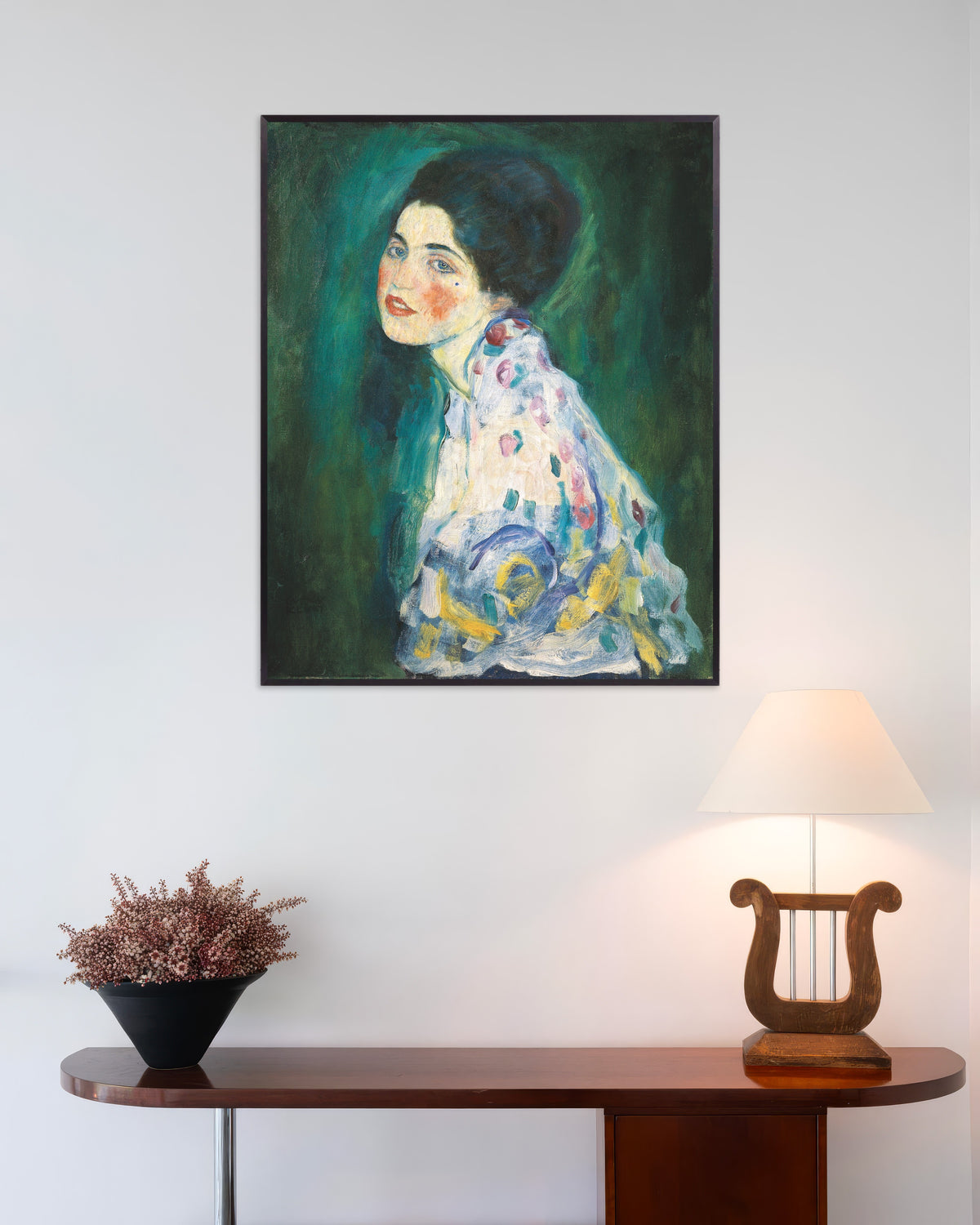 Plakat Portræt af en dame (1916–1917) af Gustav Klimt med metalramme