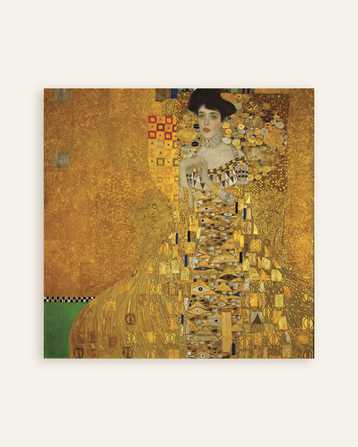 Plakat Portræt af Adele Bloch-Bauer I (1907) af Gustav Klimt, miniature