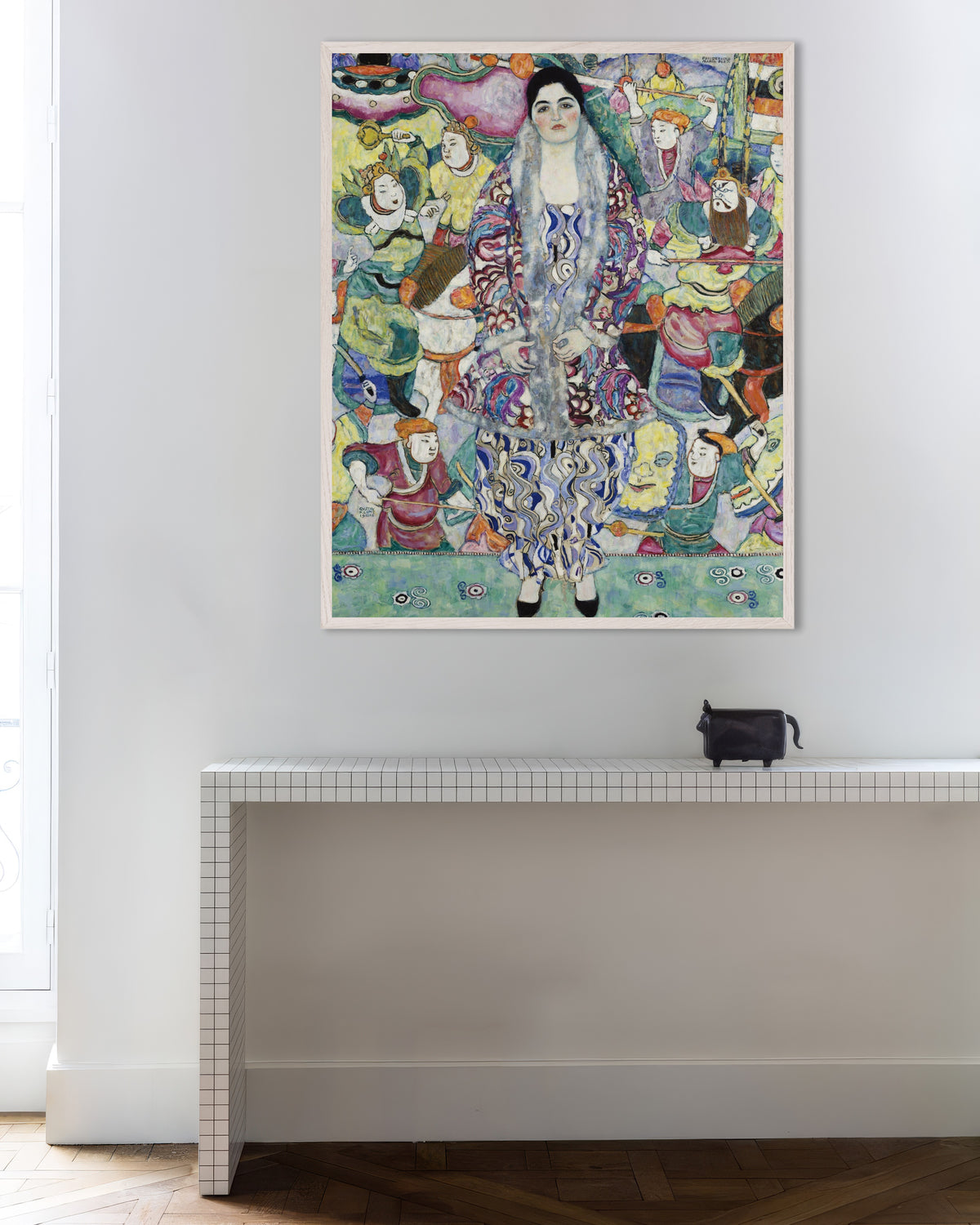 Poster med Portræt af Friederike Maria Beer (1916) af Gustav Klimt, med hvid træramme