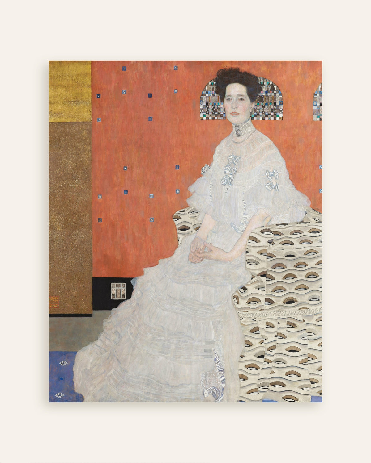 Plakat Portræt af Fritza Riedler (1906) af Gustav Klimt, miniature