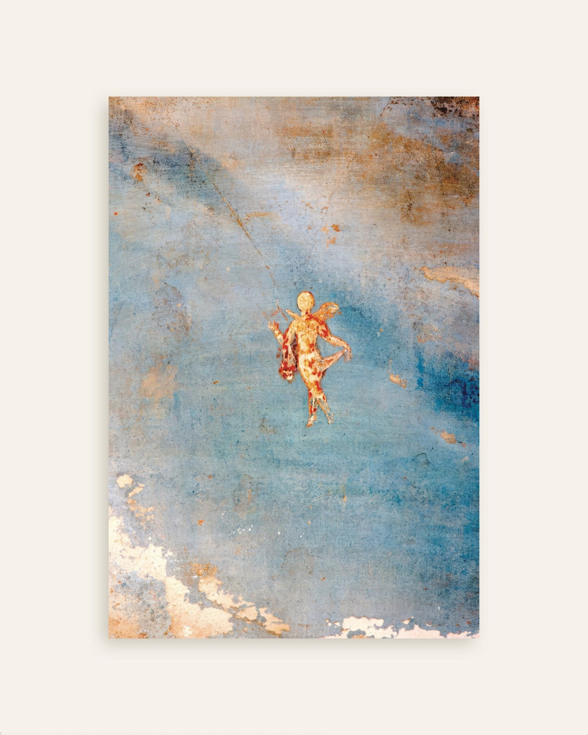 Plakat med freskoen Psyche på blåt fra Venus' hus i Pompeji