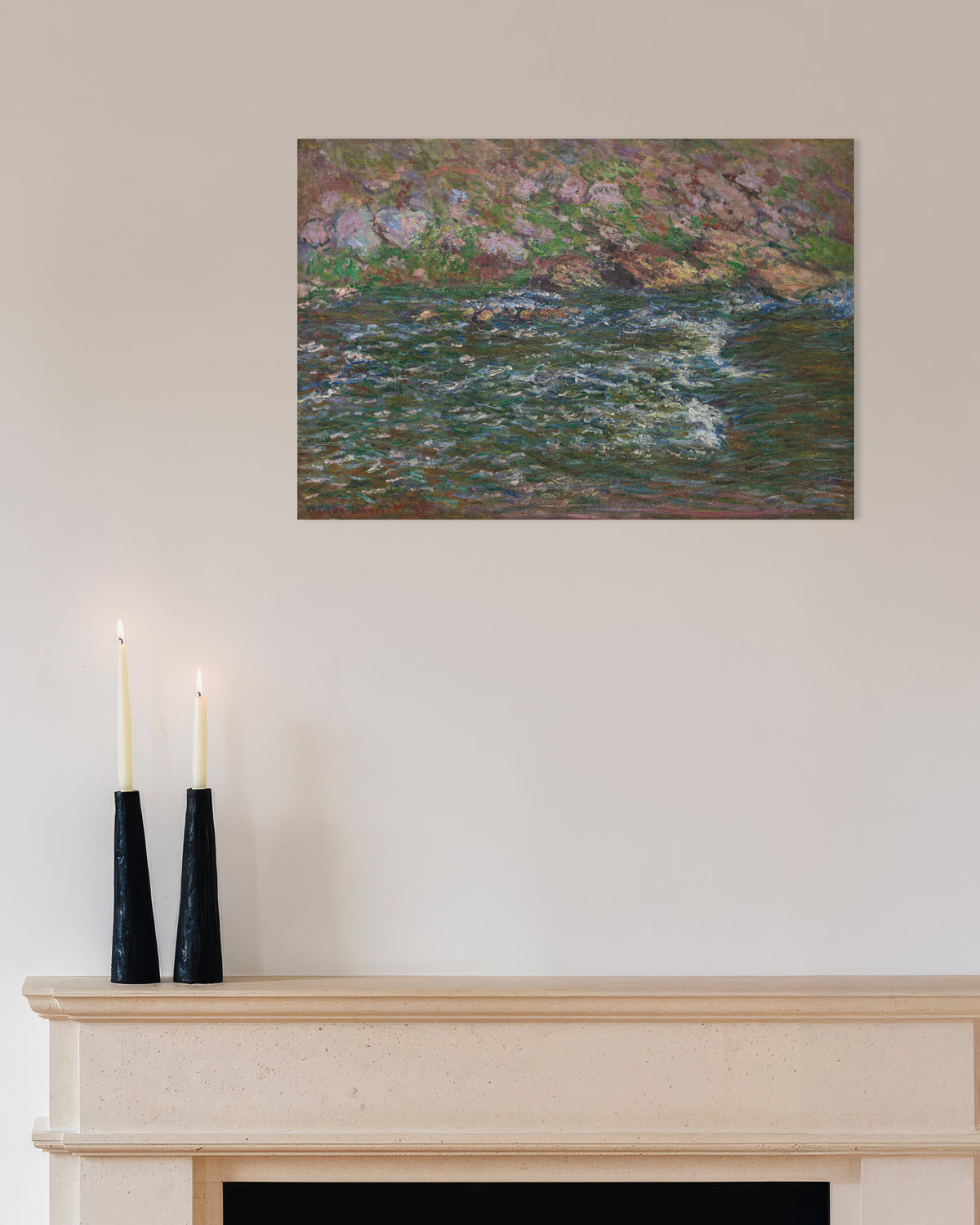 Plakat Strømfald på Petite Creuse ved Fresselines (1889) af Claude Monet