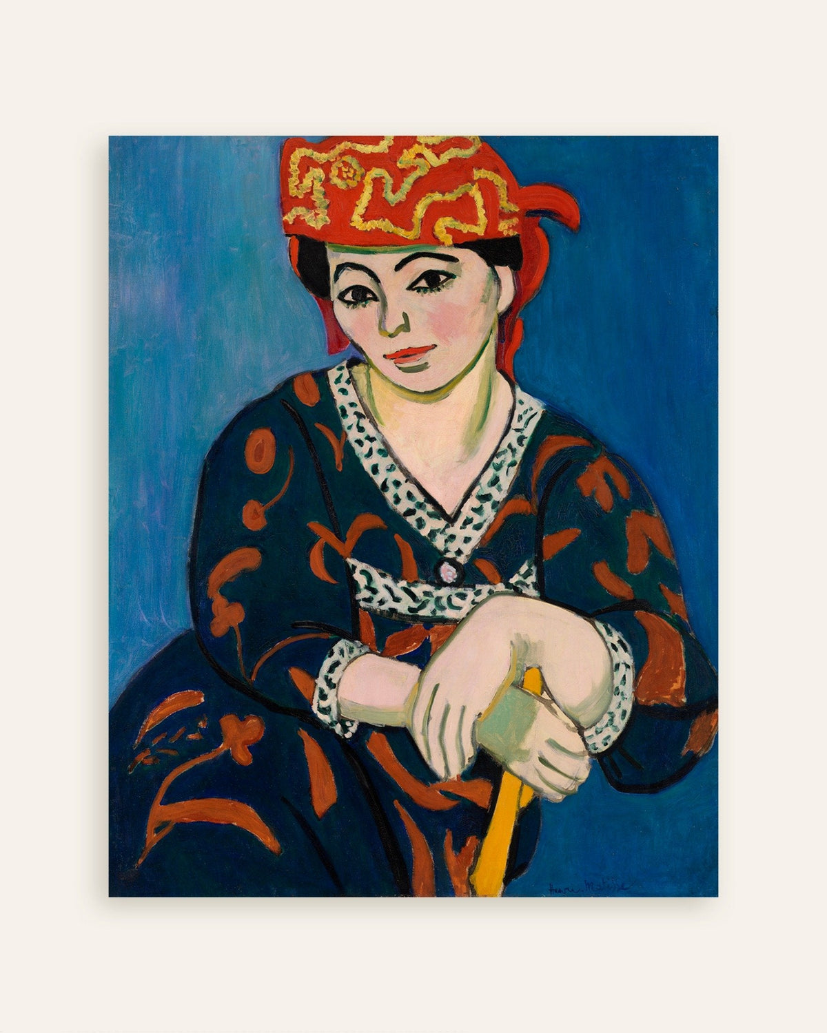 Poster med Rød madras med hovedbeklædning (1907) af Henri Matisse, miniature