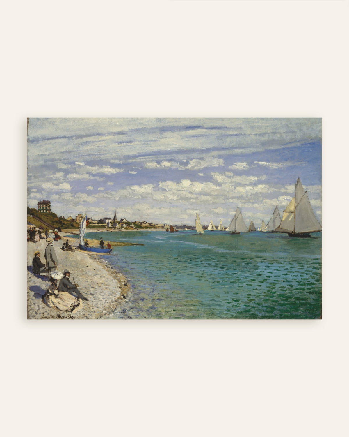 Plakat Kapsejlads ved Sainte-Adresse (1867) af Claude Monet, miniature