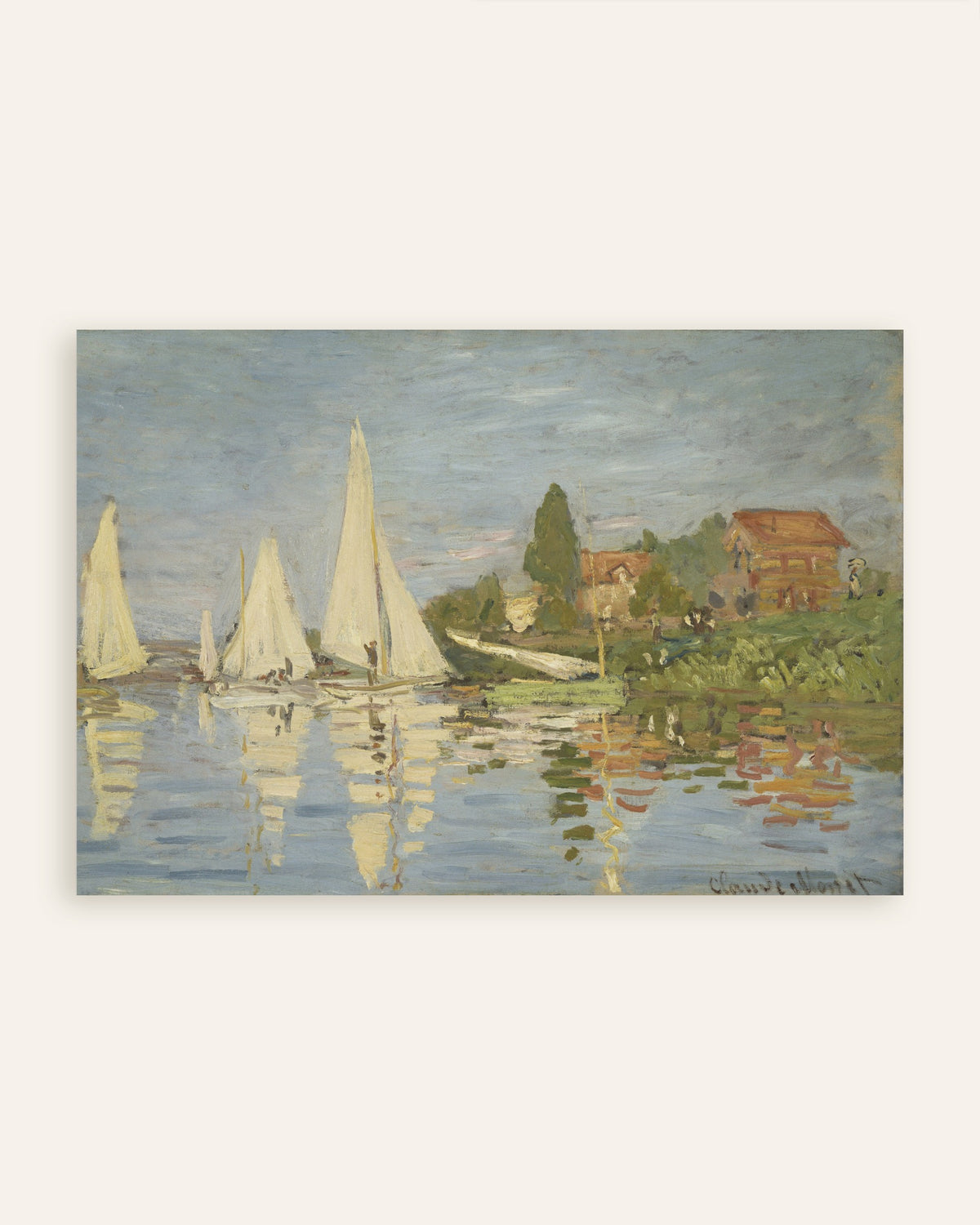 Plakat Kapsejlads ved Argenteuil (ca. 1872) af Claude Monet, miniature