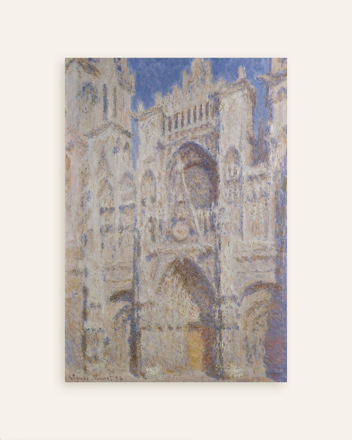 Plakat Katedralen i Rouen, portalen i sollys (1894) af Claude Monet, miniature