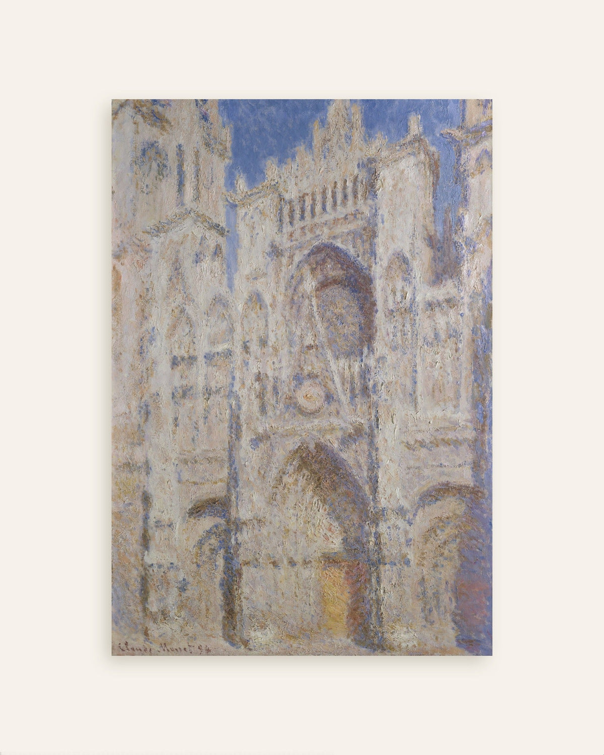 Plakat Katedralen i Rouen, portalen i sollys (1894) af Claude Monet, miniature