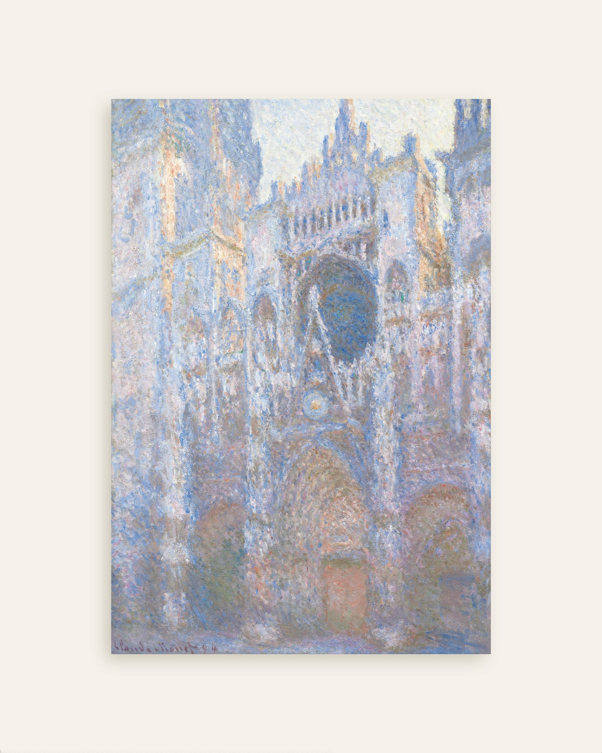 Plakat Katedralen i Rouen, vestfacaden (1894) af Claude Monet, miniature