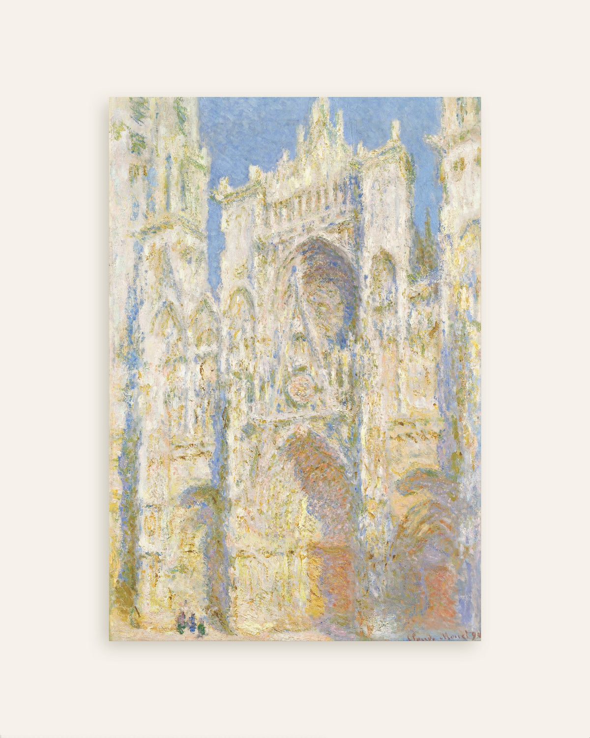 Plakat Katedralen i Rouen, vestfacaden i sollys (1894) af Claude Monet, miniature