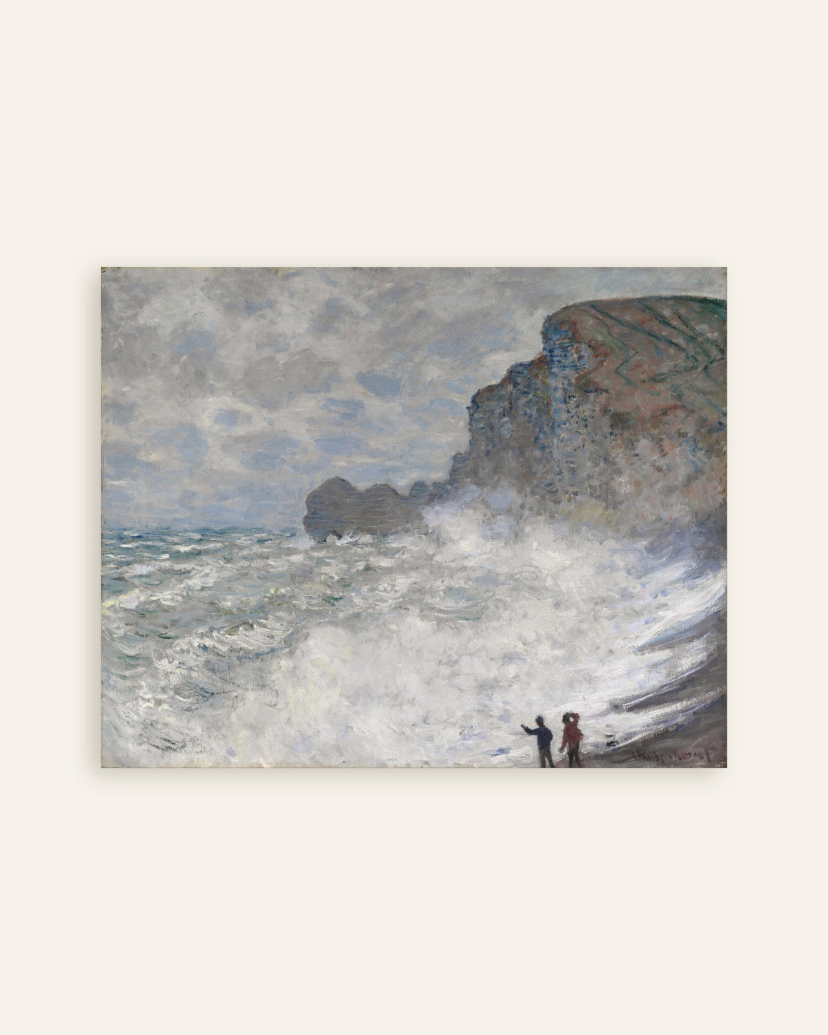 Plakat Uvejr ved Étretat (1883) af Claude Monet, miniature