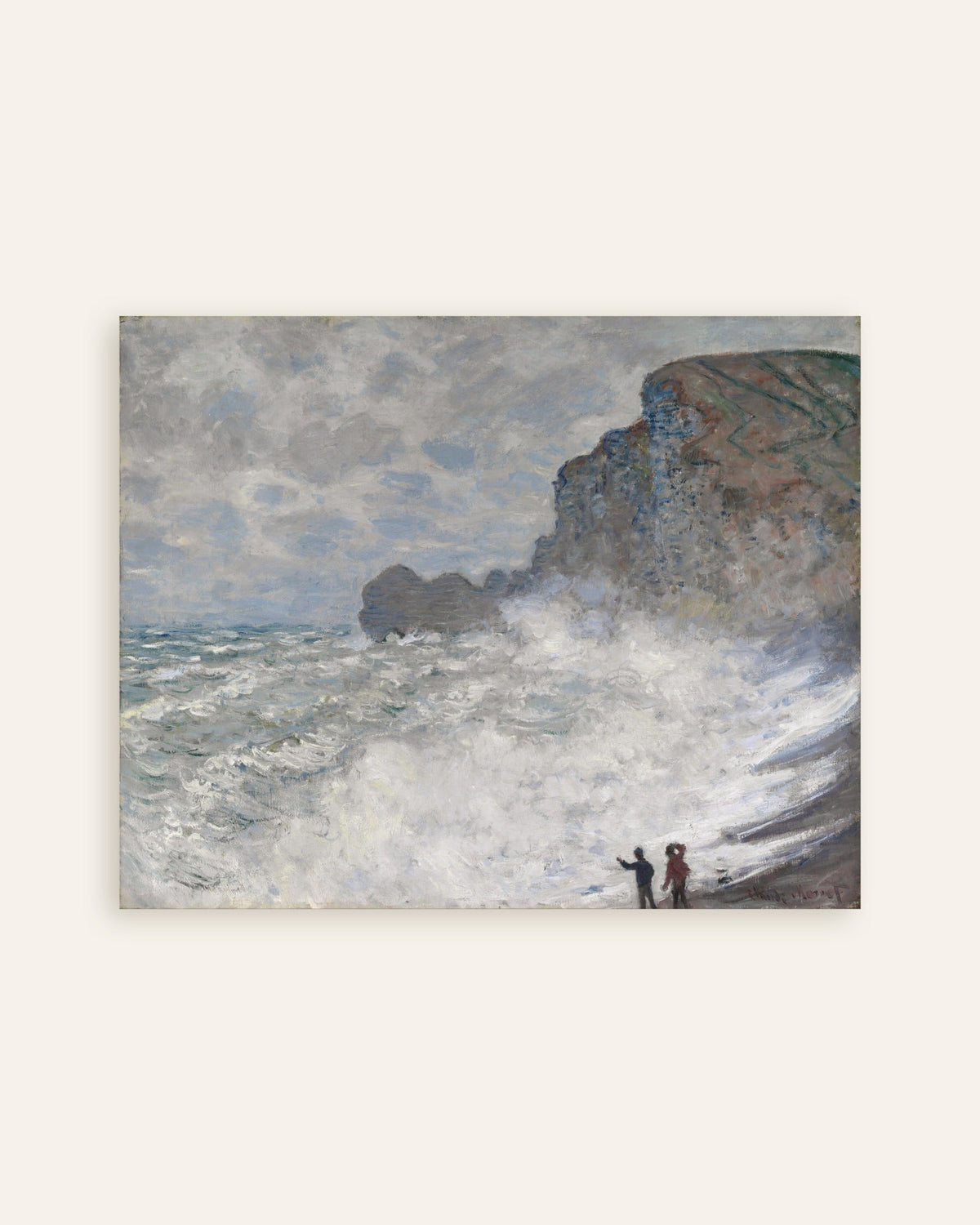 Plakat Uvejr ved Étretat (1883) af Claude Monet, miniature