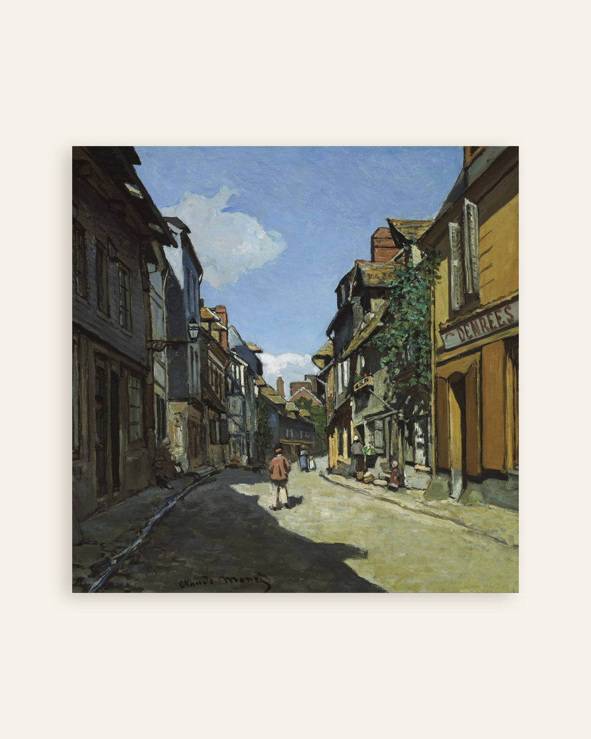 Plakat Rue de la Bavole i Honfleur (1864) af Claude Monet, miniature