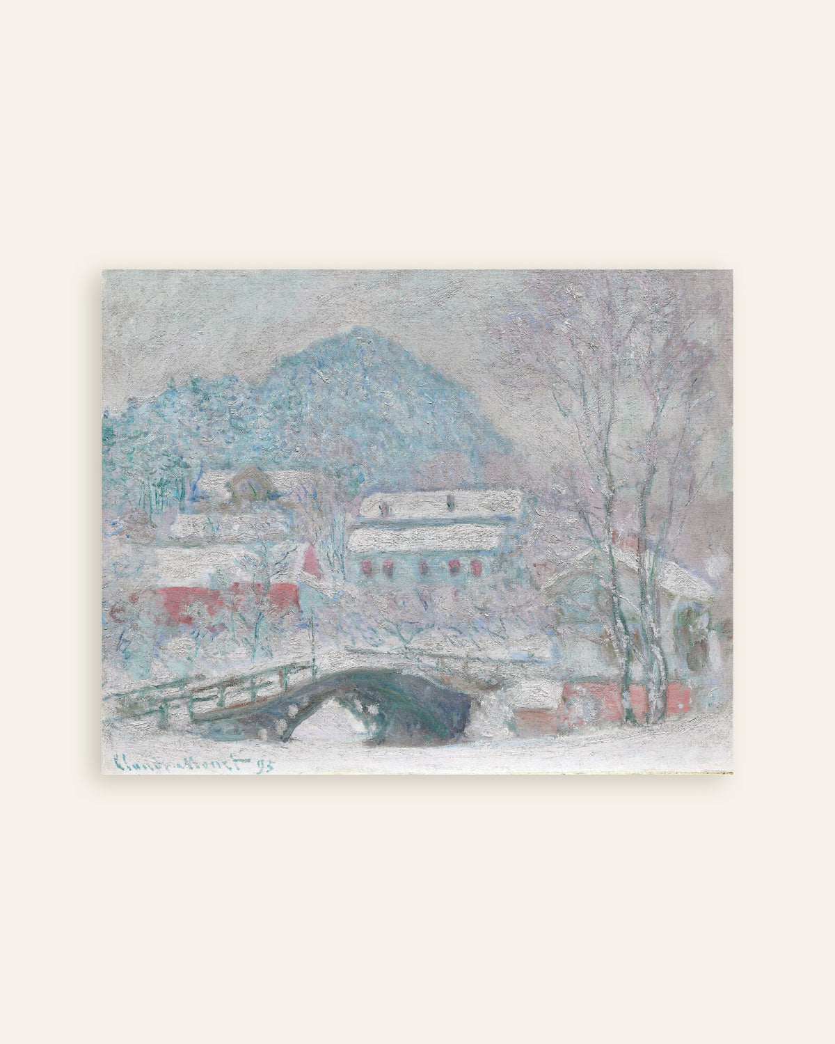 Plakat Sandvika, Norge (1895) af Claude Monet, miniature