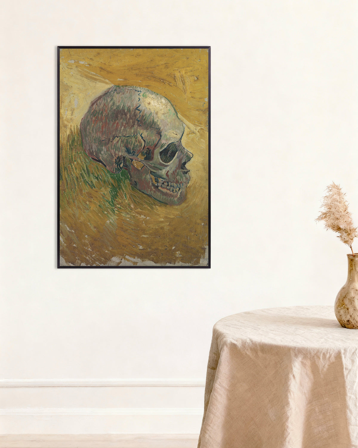 Poster med Kranie (1887) af Vincent van Gogh, med metalramme