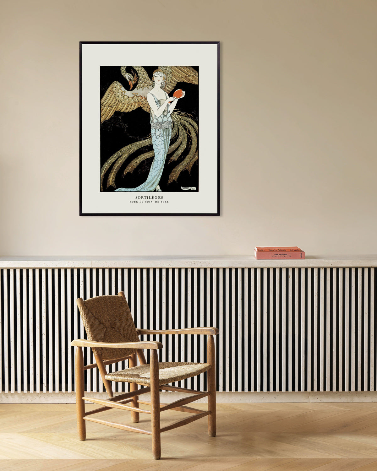Poster of "Sortilèges" by Georges Barbier (1922) - Art Deco Print, with metal frame