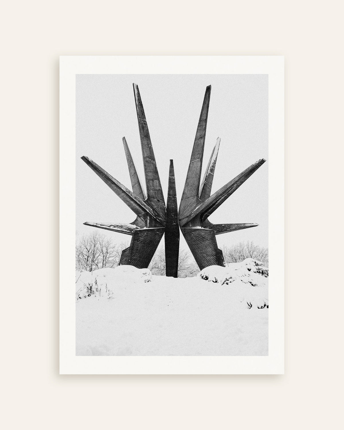 Plakat »Stjernemonument i sneen«, miniature