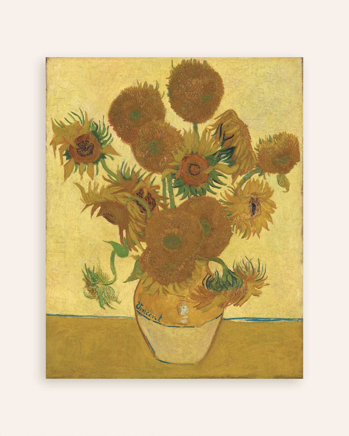 Plakat med Solsikker (1888) af Vincent van Gogh, miniature