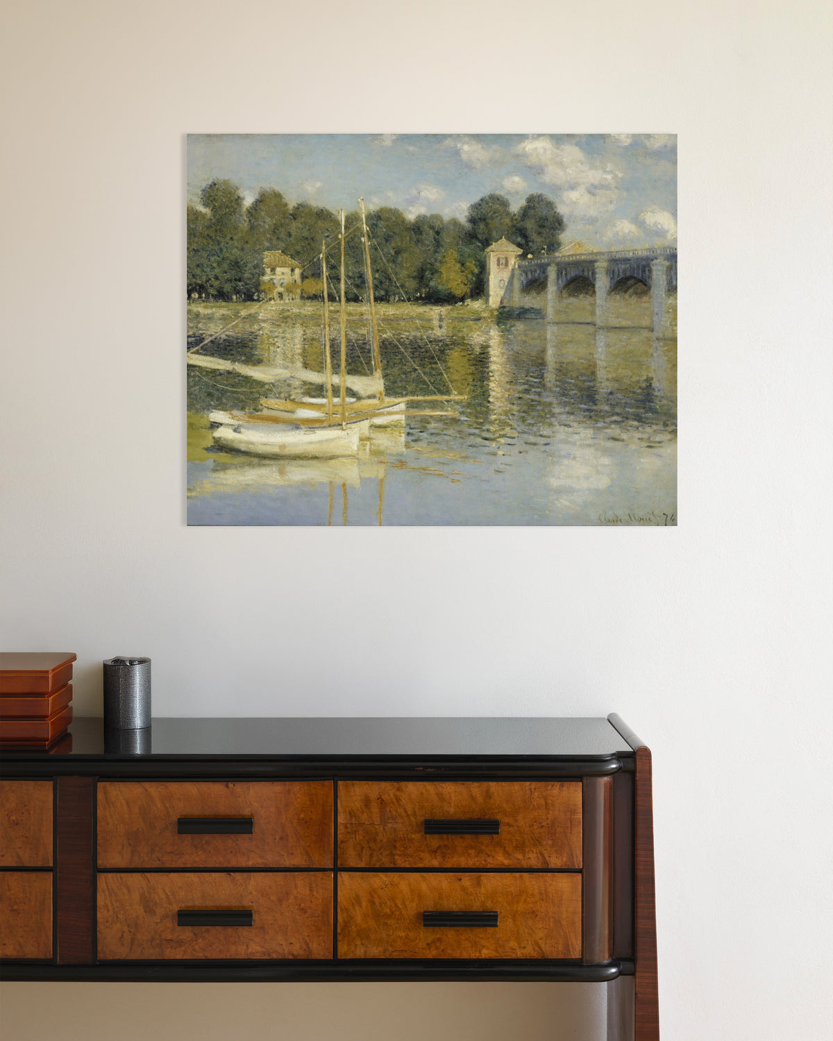 Plakat Broen ved Argenteuil (1874) af Claude Monet