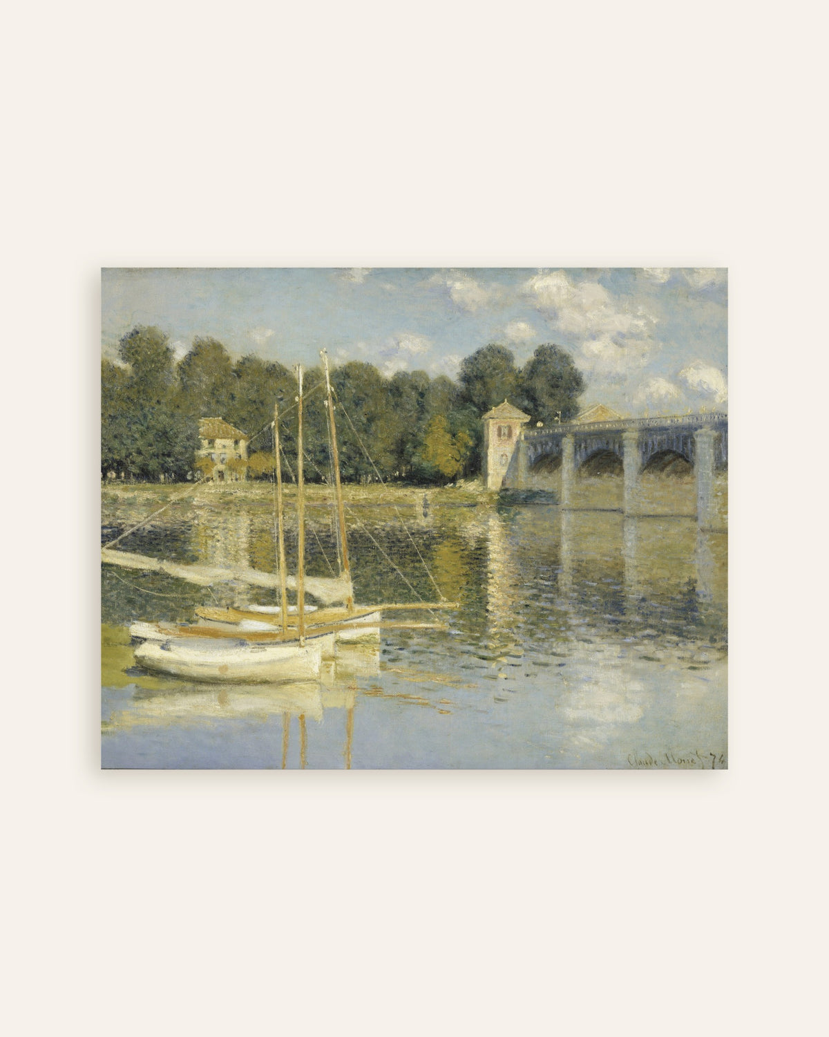 Plakat Broen ved Argenteuil (1874) af Claude Monet, miniature