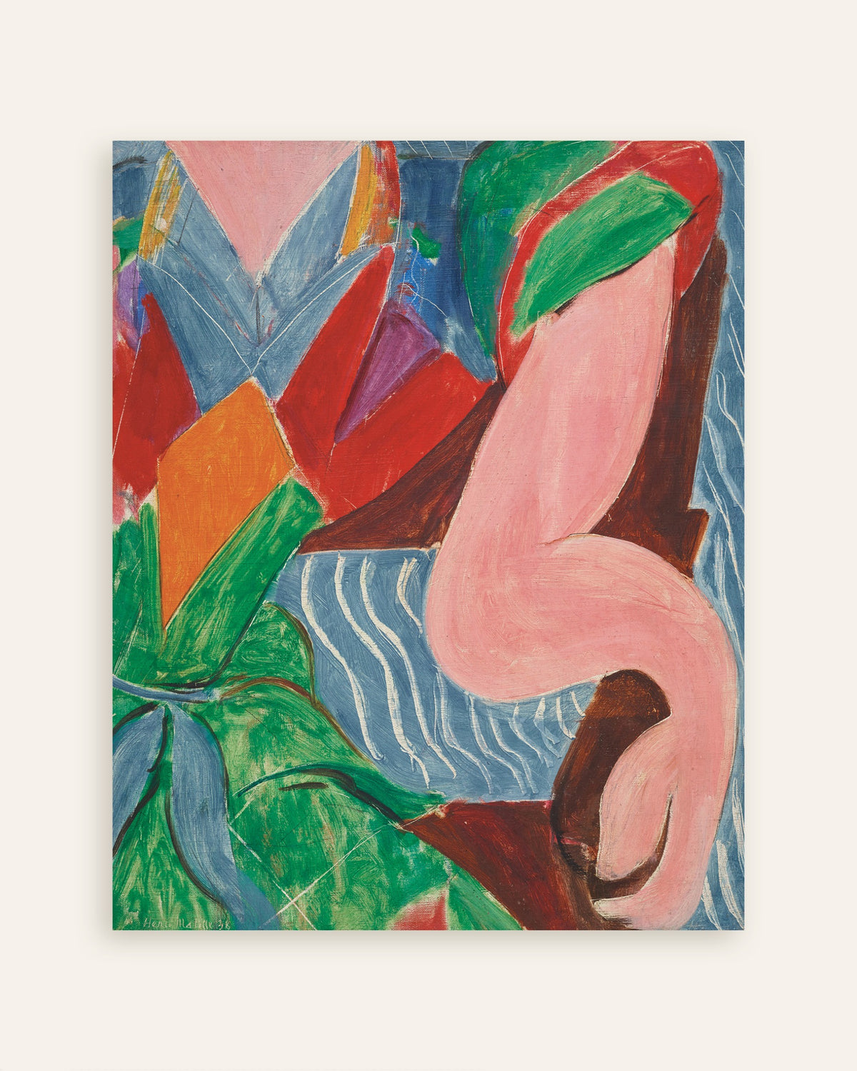 Poster med Armen (1938) af Henri Matisse, miniature