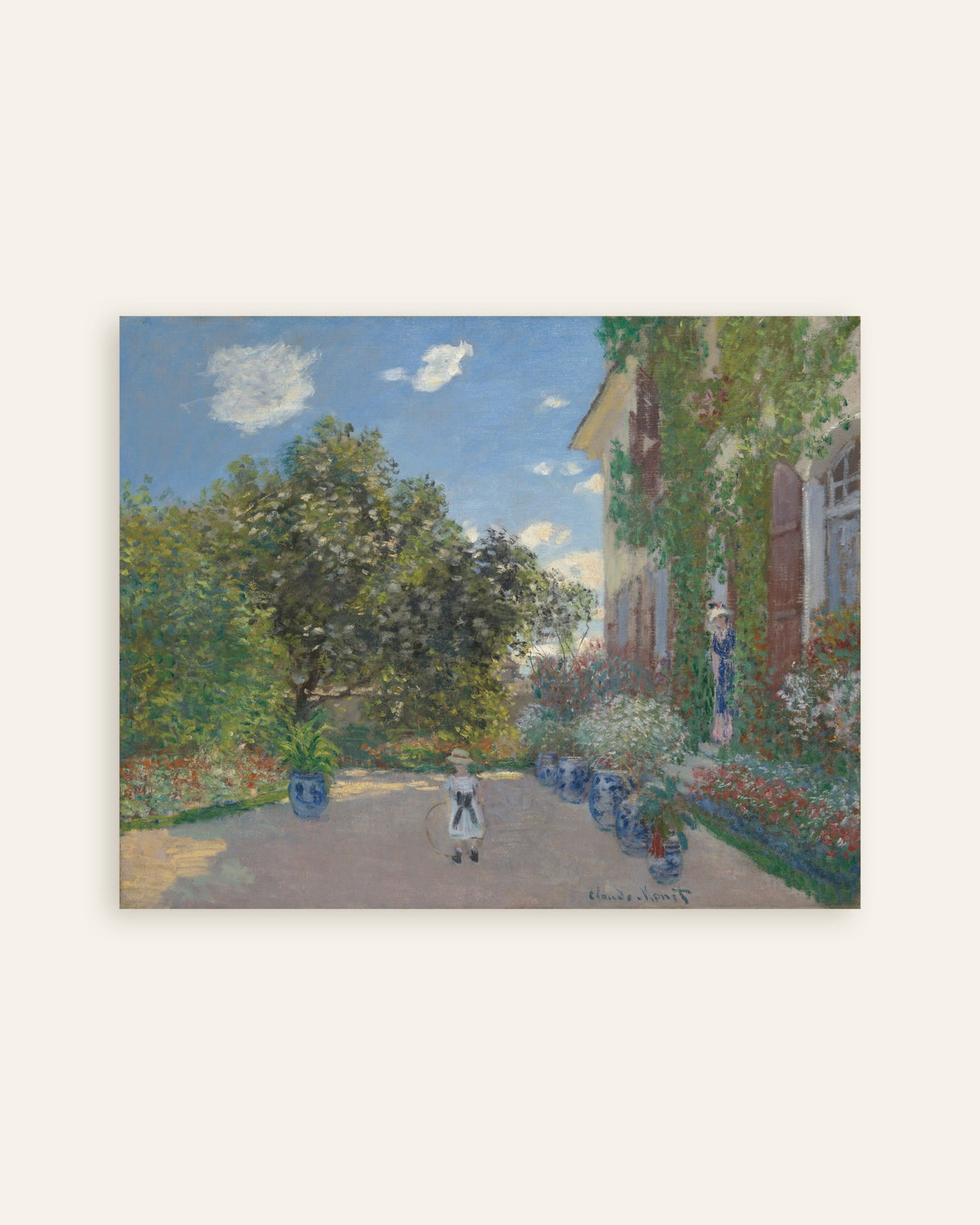Plakat Kunstnerens hus i Argenteuil (1873) af Claude Monet, miniature