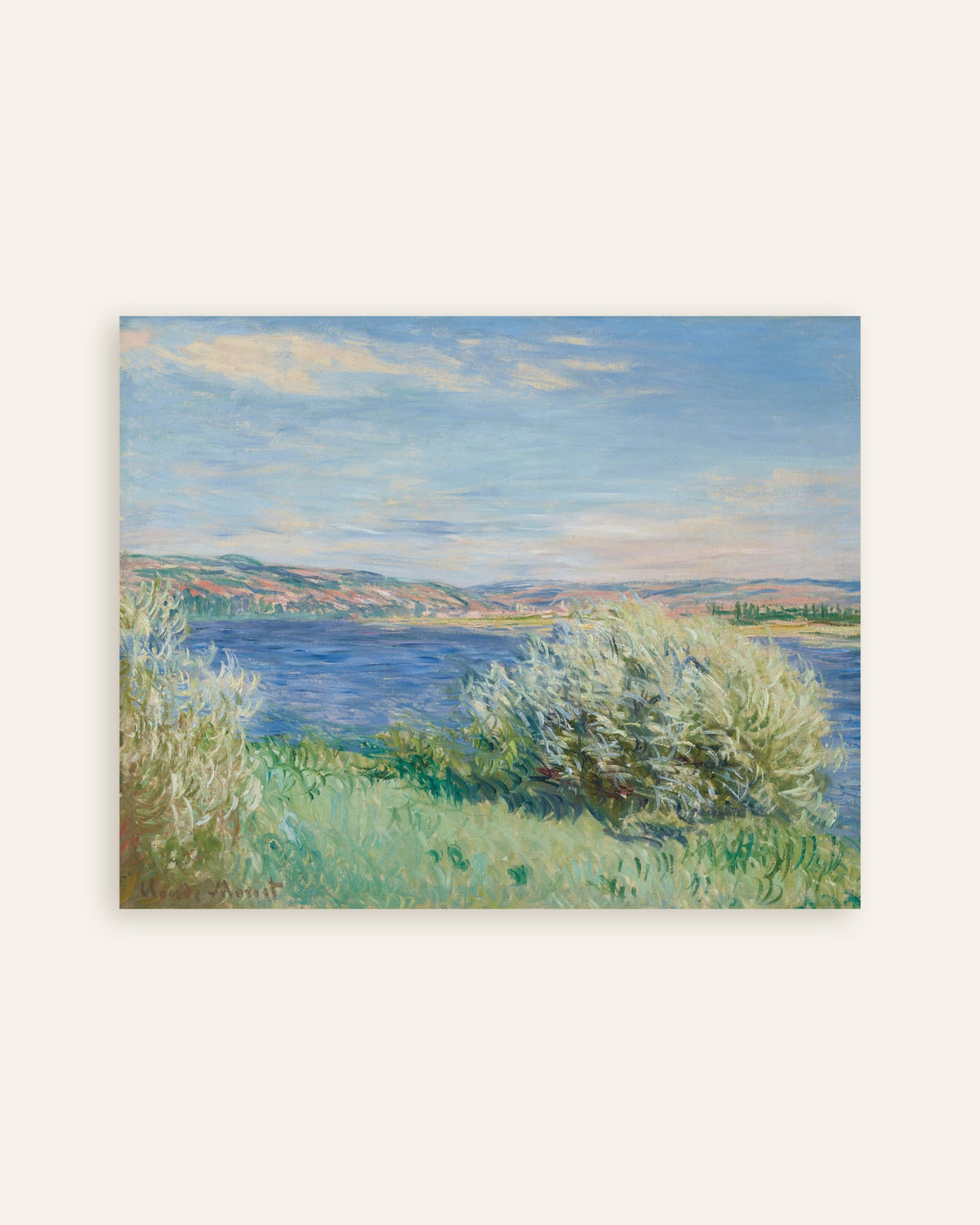 Plakat Seinens bredder nær Vétheuil (1881) af Claude Monet, miniature