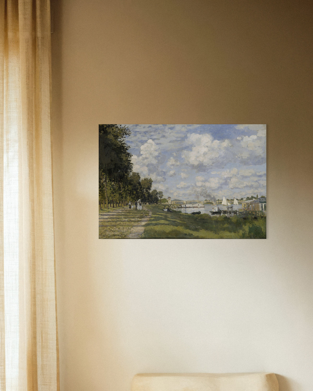 Plakat Bassinet ved Argenteuil (ca. 1872) af Claude Monet