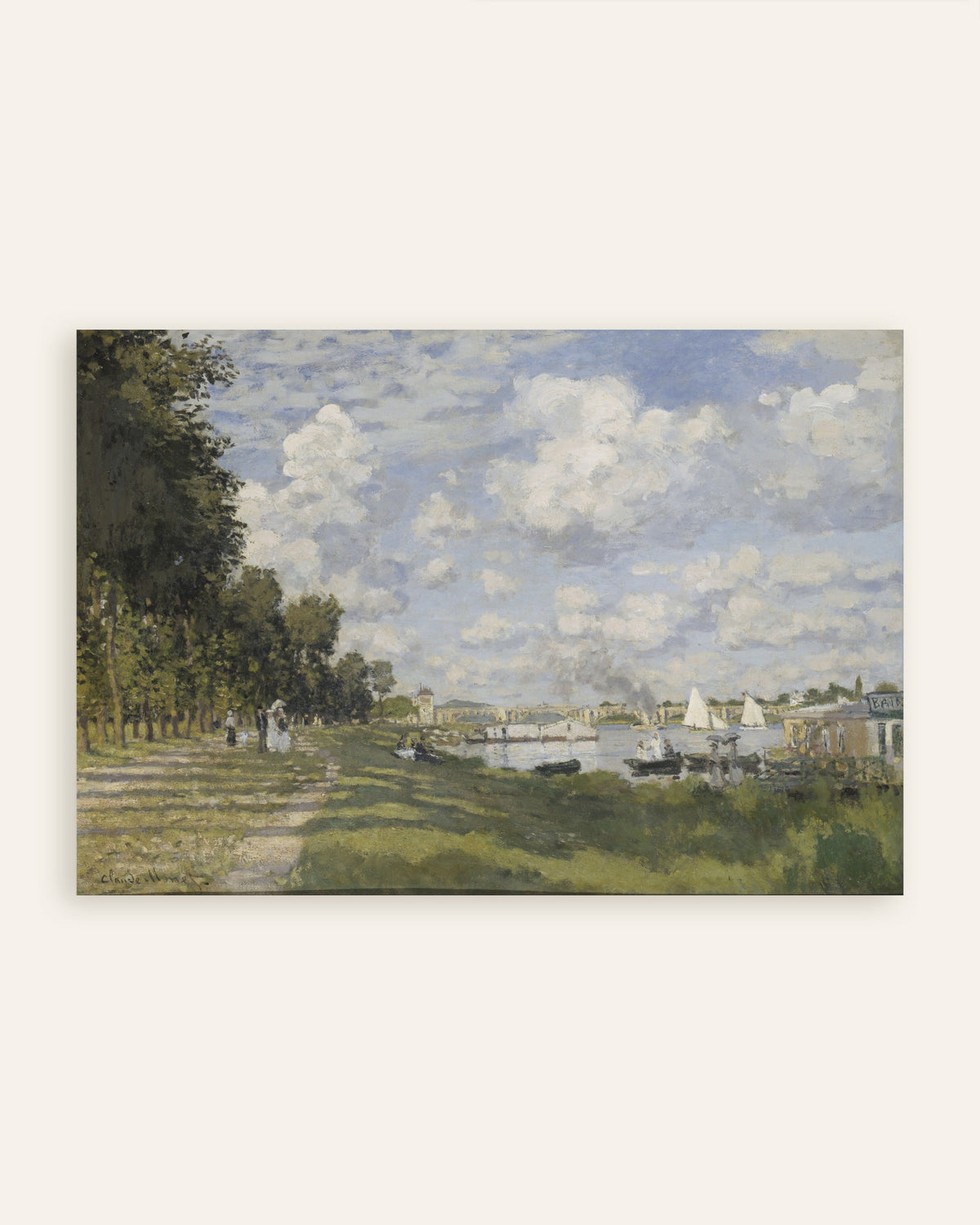 Plakat Bassinet ved Argenteuil (ca. 1872) af Claude Monet, miniature