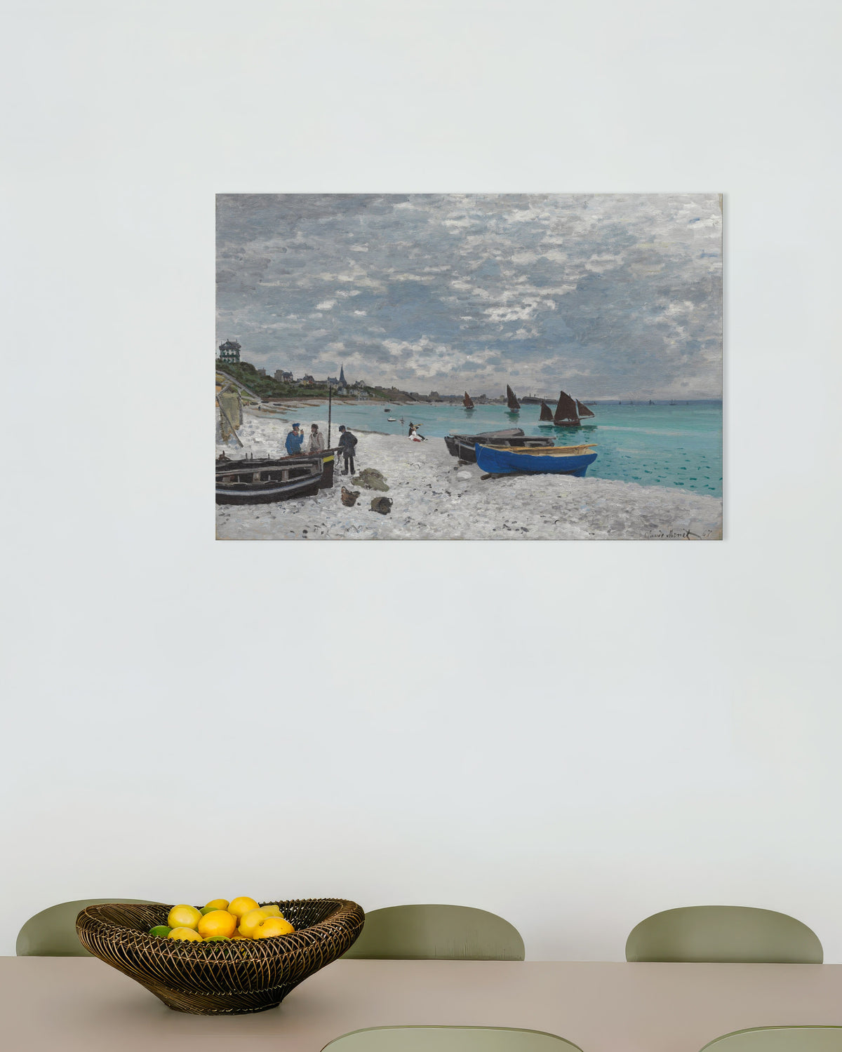 Plakat Stranden ved Sainte-Adresse (1867) af Claude Monet